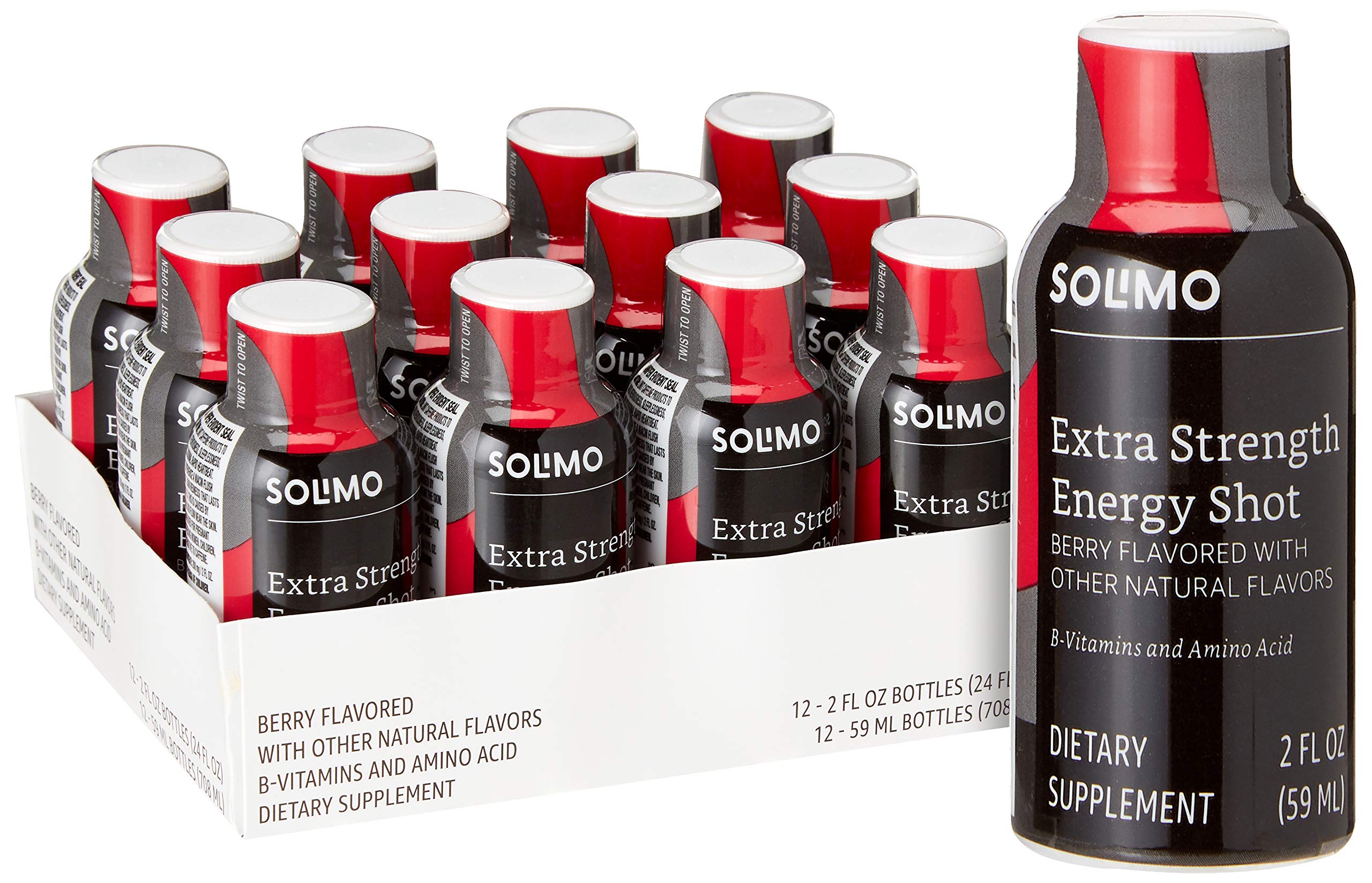 Foto 1 | Energy Shot Solimo Sabor A Bayas, 60 Ml, Paquete De 12 - Venta Internacional.