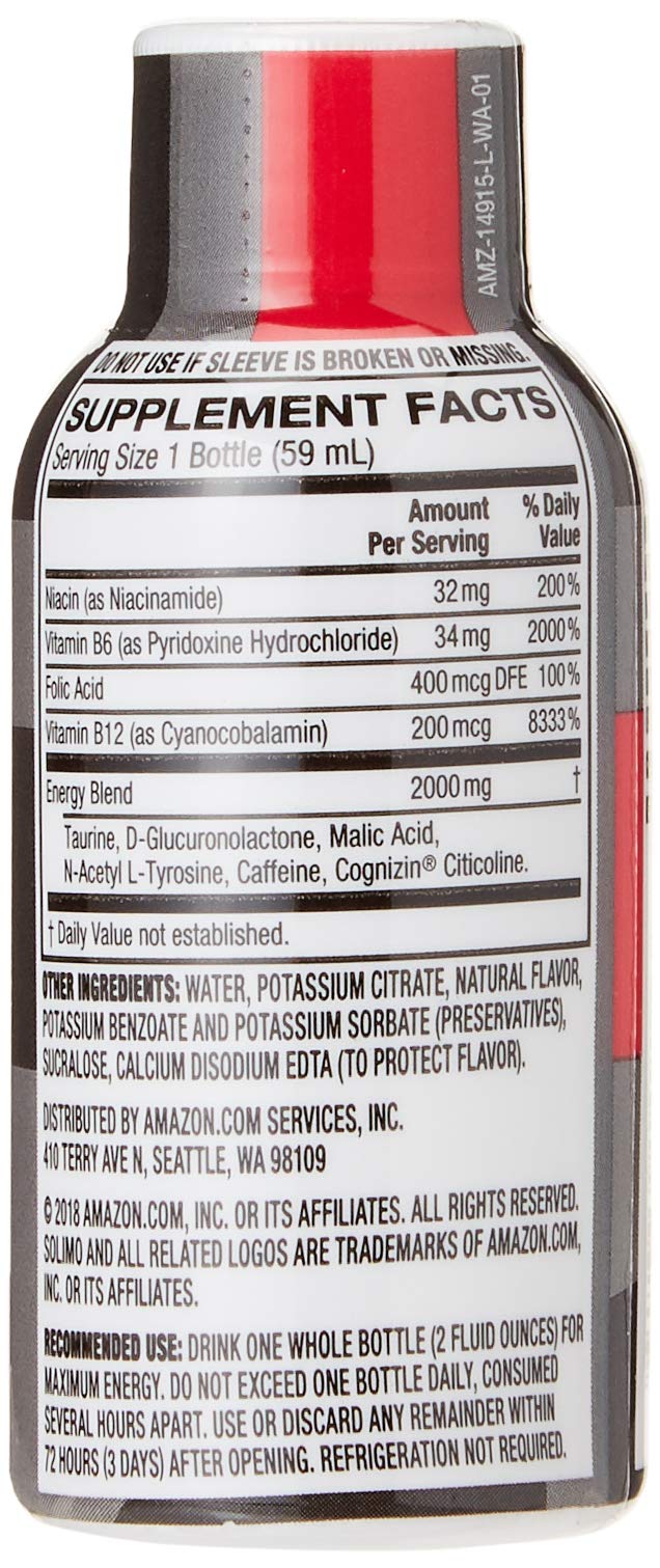 Foto 3 | Energy Shot Solimo Sabor A Bayas, 60 Ml, Paquete De 12 - Venta Internacional.