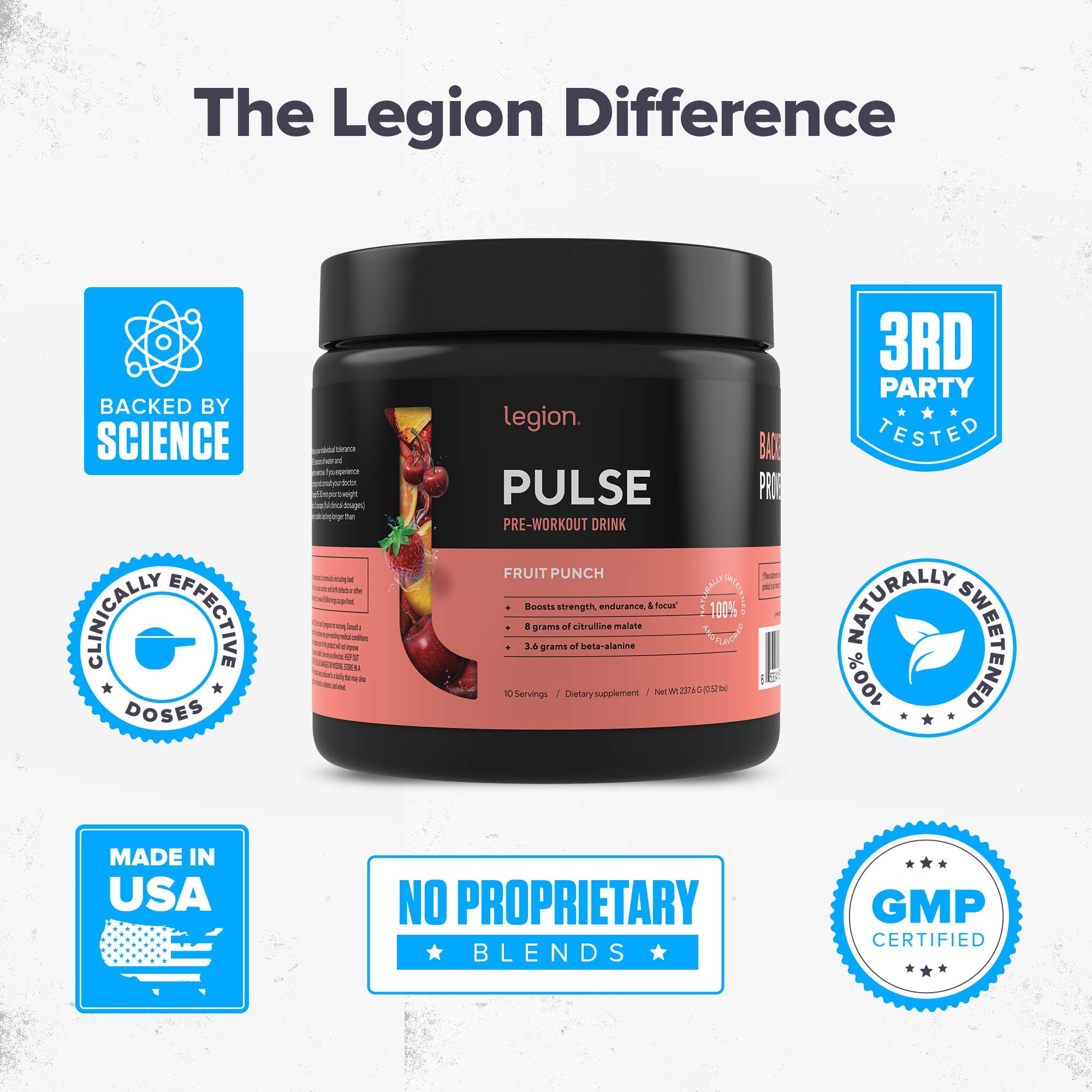 Foto 8 pulgar | Bebida Para Antes Del Entrenamiento Legion Nitric Oxide Boost Fruit Punch, 10 Porciones - Venta Internacional.