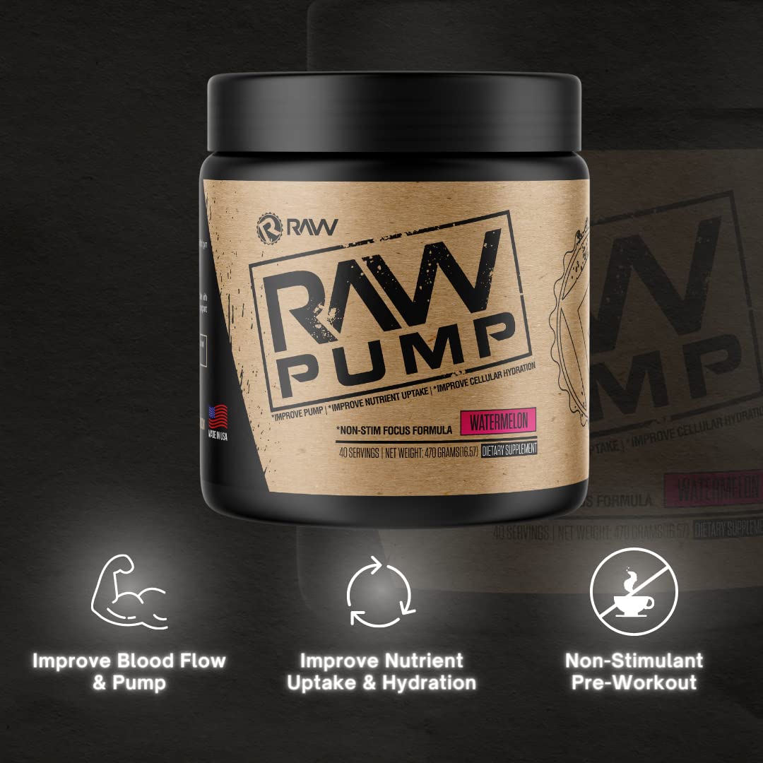Foto 4 pulgar | Suplemento Para Antes Del Entrenamiento Raw Pump Stim Free 470 G Sandía - Venta Internacional.