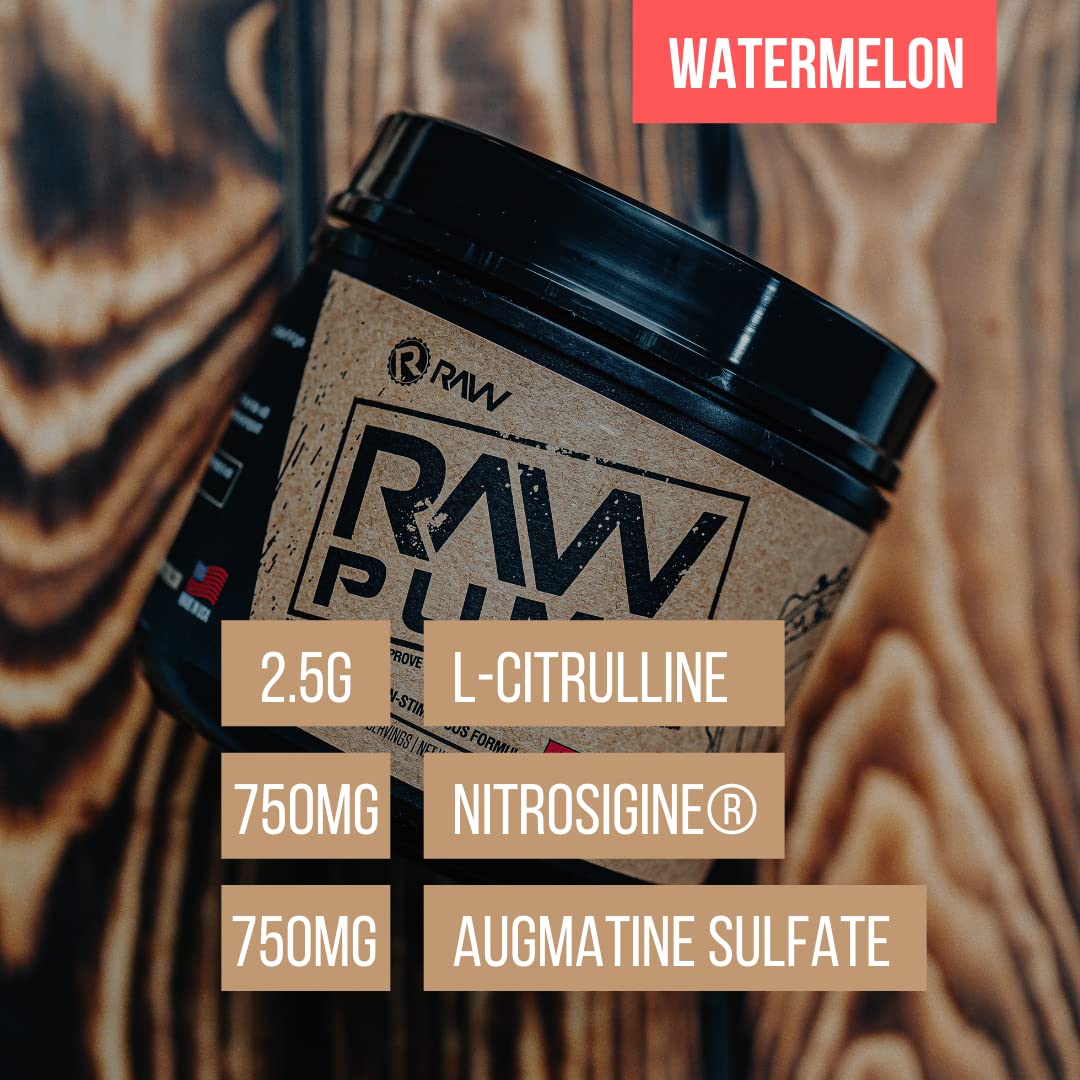 Foto 5 pulgar | Suplemento Para Antes Del Entrenamiento Raw Pump Stim Free 470 G Sandía - Venta Internacional.