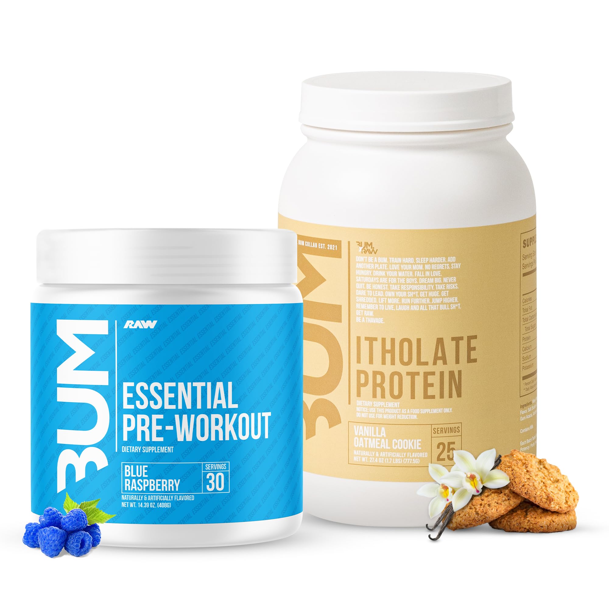 Foto 2 pulgar | Paquete De Suplementos Raw Whey Isolate Protein Y Pre-entrenamiento - Venta Internacional.