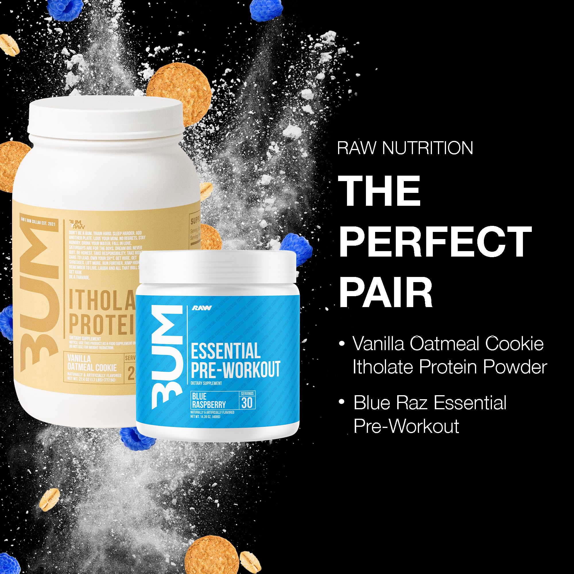 Foto 3 pulgar | Paquete De Suplementos Raw Whey Isolate Protein Y Pre-entrenamiento - Venta Internacional.
