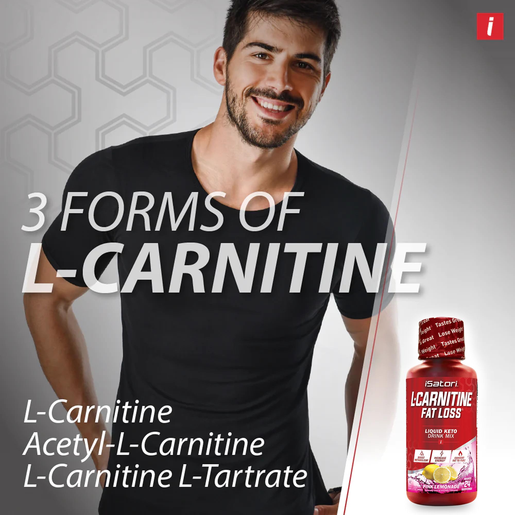 Foto 5 pulgar | Suplemento Isatori L-carnitine 1500 Pink Lemonade 24 Porciones - Venta Internacional.