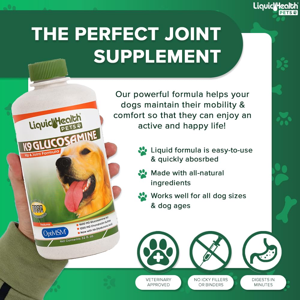 Foto 3 | Glucosamina Líquida Para Perros Liquidhealth K9 960 Ml - Venta Internacional.