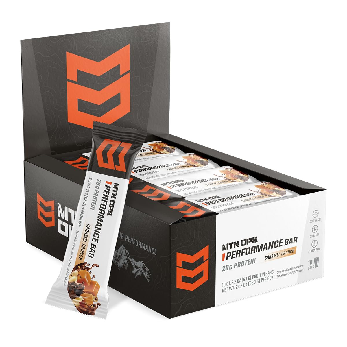 Foto 2 pulgar | Barritas De Proteínas Mtn Ops Caramel Crunch Con Alto Contenido De Proteínas, 10 Unidades - Venta Internacional.