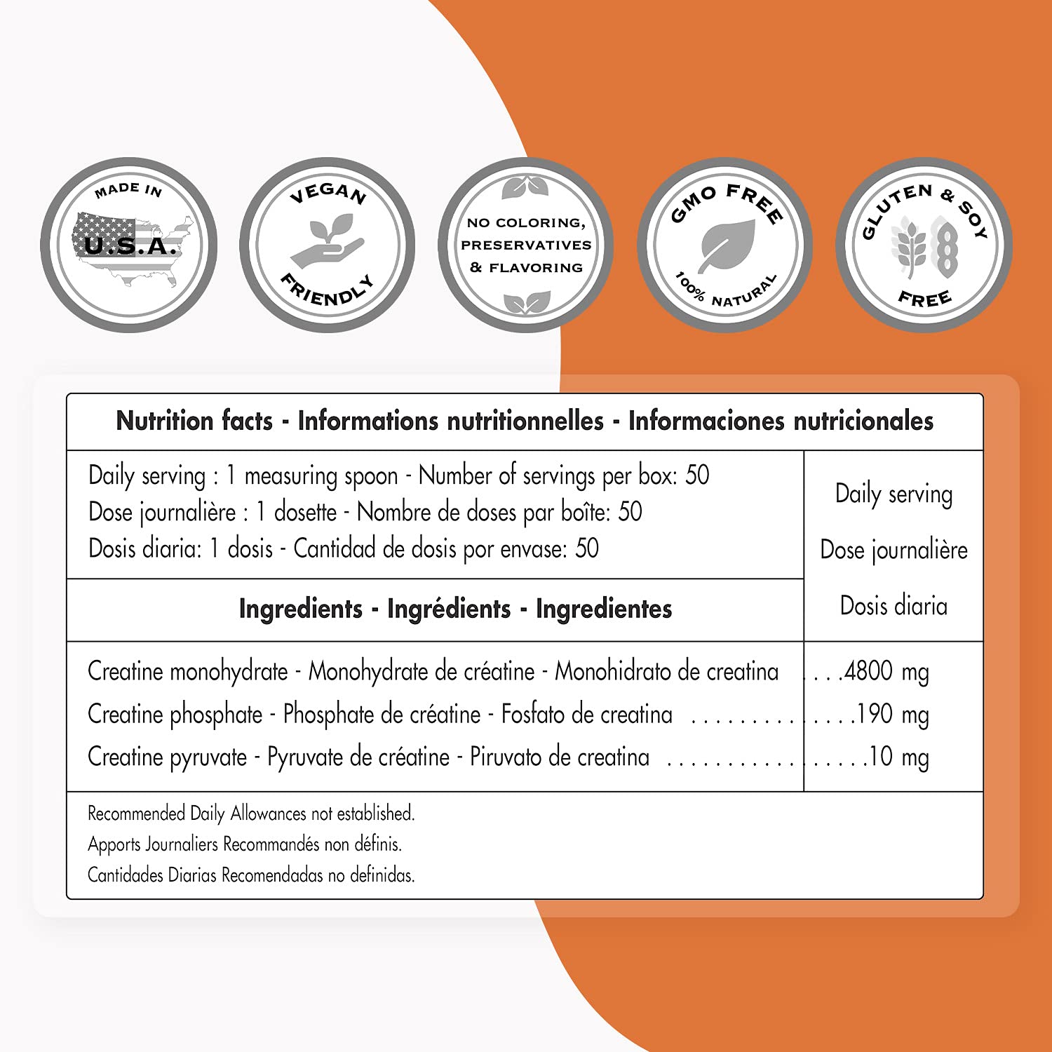 Foto 3 | Suplemento Supersmart De 3-creatina En Polvo De 250 G De Alta Resistencia - Venta Internacional.