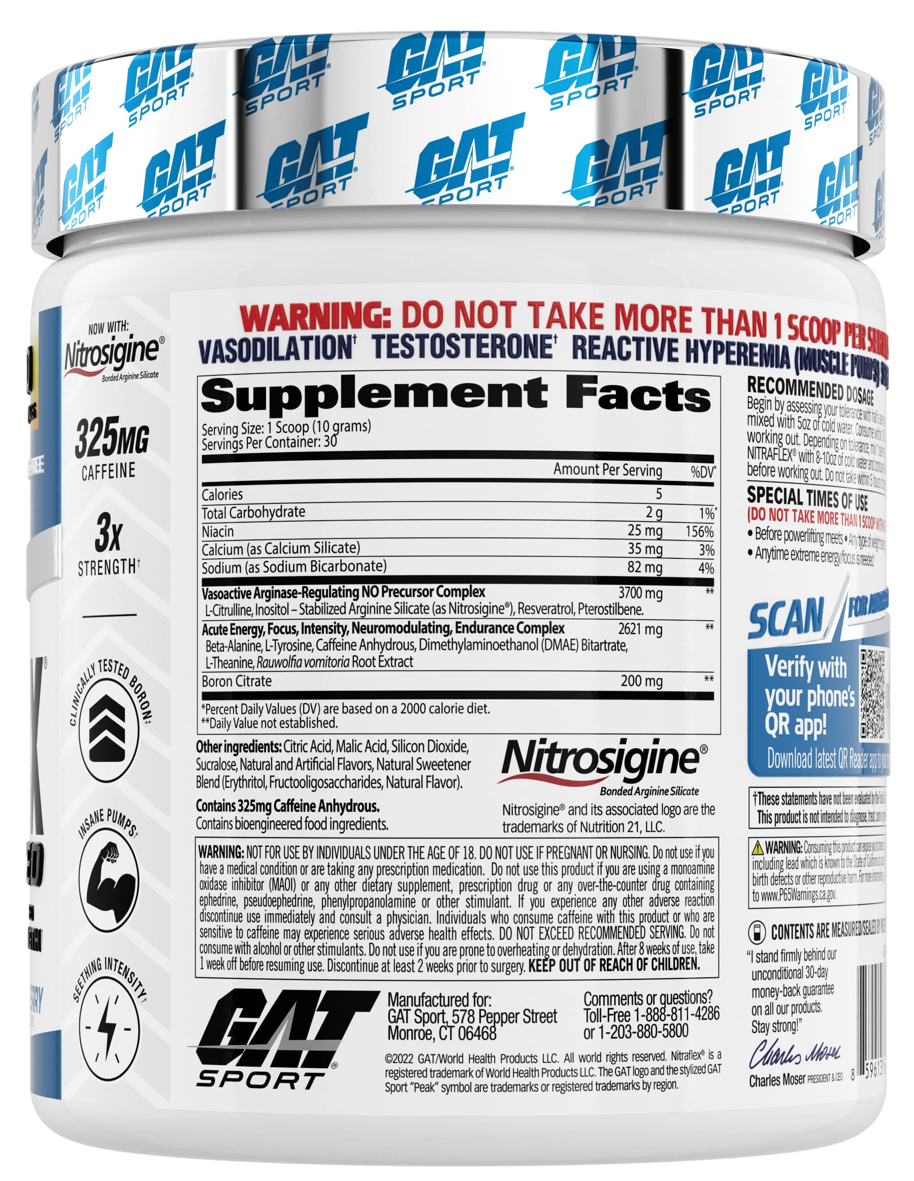 Foto 4 pulgar | Polvo Preentrenamiento Gat Sport Nitraflex Advanced Blue Raspberry - Venta Internacional.