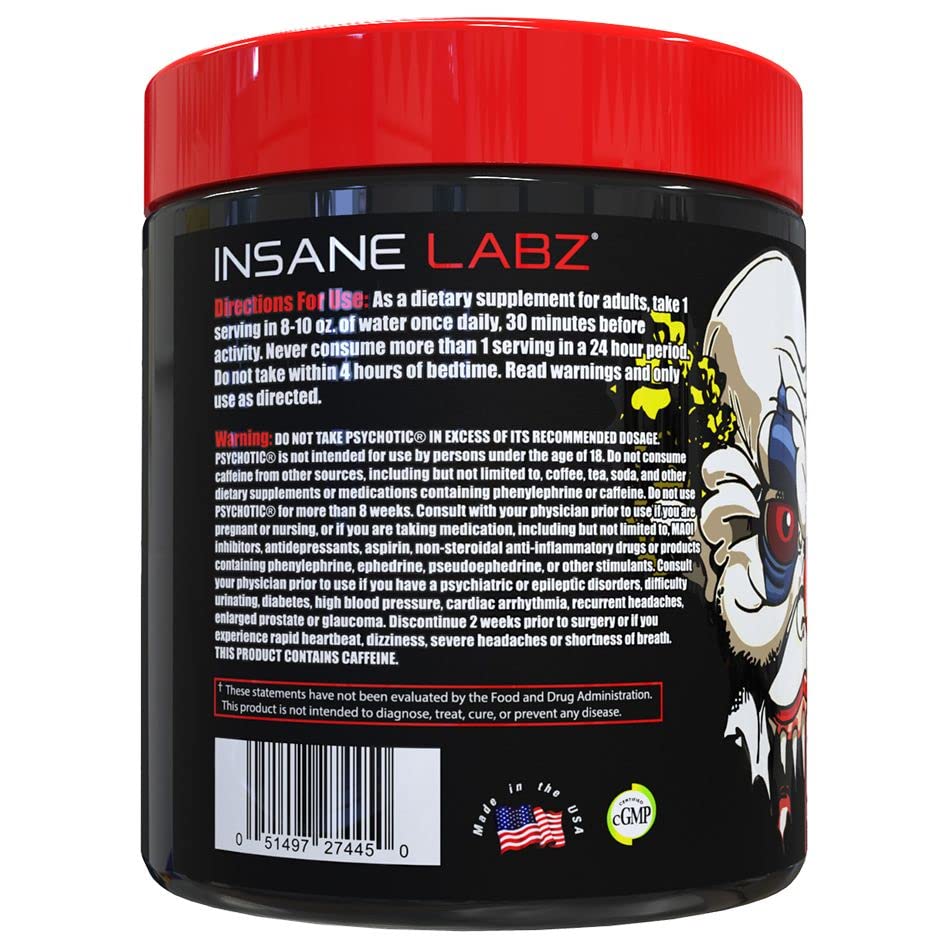 Foto 4 pulgar | Polvo Para Antes Del Entrenamiento Insane Labz Psychotic 60 Porciones - Venta Internacional.