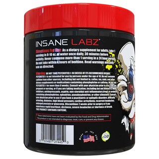 Foto 3 | Polvo Para Antes Del Entrenamiento Insane Labz Psychotic 60 Porciones - Venta Internacional.