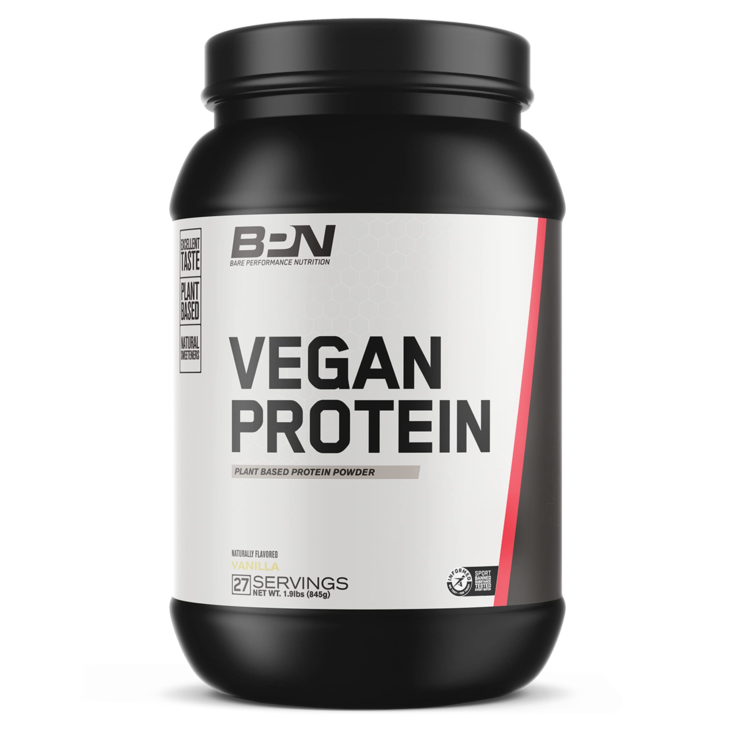 Foto 2 pulgar | Proteína En Polvo Bare Performance Nutrition Vegan Vanilla 27 Raciones - Venta Internacional.