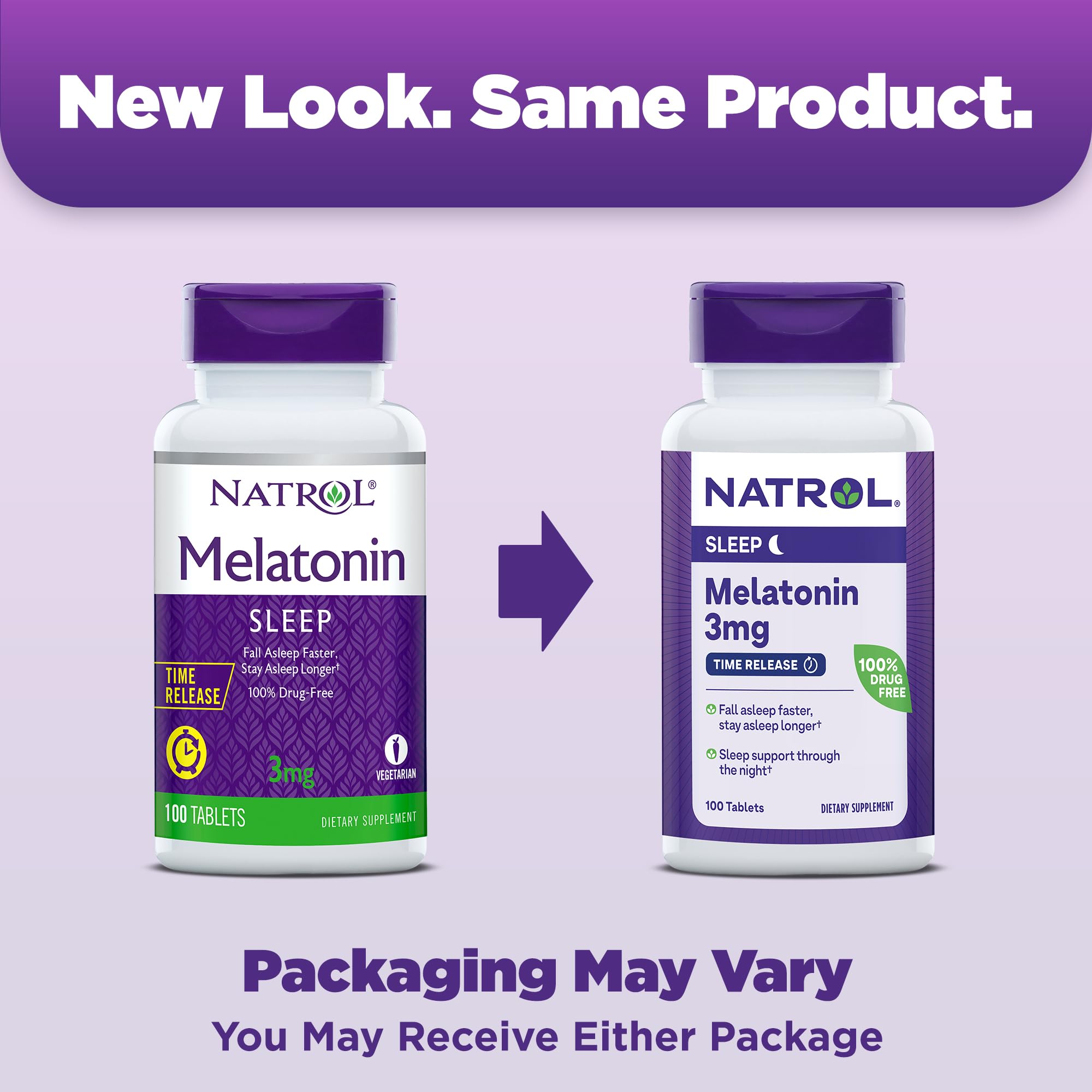 Foto 2 | Suplemento Natrol Melatonin 3 Mg Time Release 100 Comprimidos - Venta Internacional.