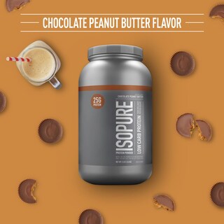 Foto 2 | Proteína En Polvo Isopure Low Carb Whey Isolate De 1,36 Kg De Chocolate - Venta Internacional.