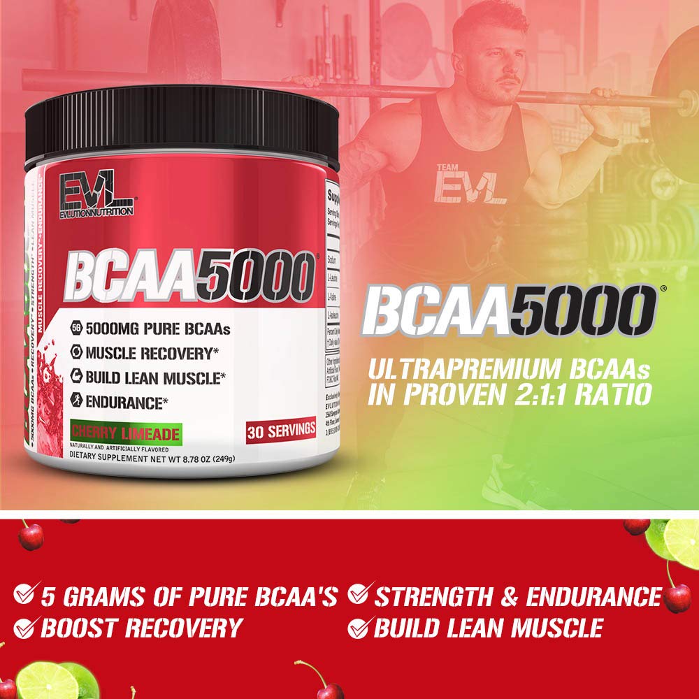 Foto 4 pulgar | Suplemento De Aminoácidos Bcaa Evlution Evl En Polvo, 5 G, Cereza - Venta Internacional.