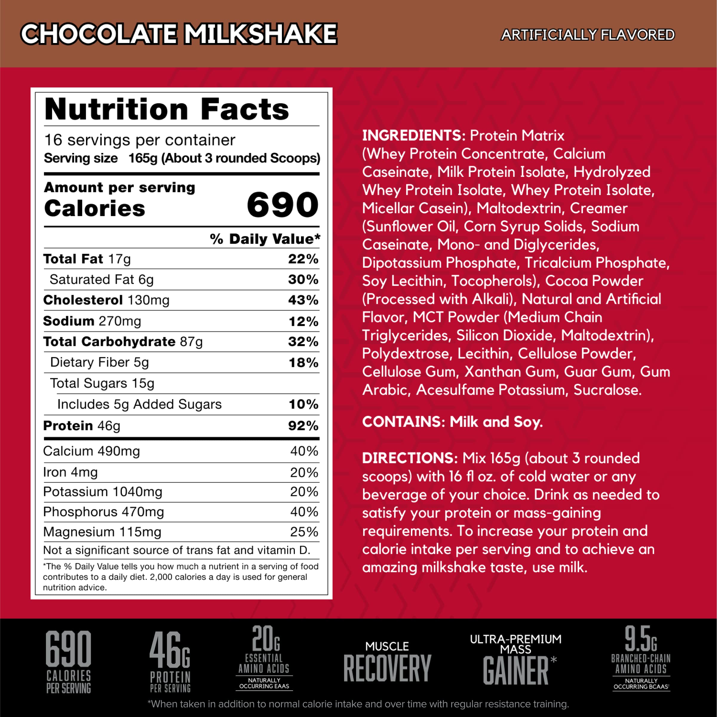 Foto 3 pulgar | Proteína De Masa Muscular Bsn True-mass De Weight Gainer, 2,64 Kg, Chocolate - Venta Internacional.