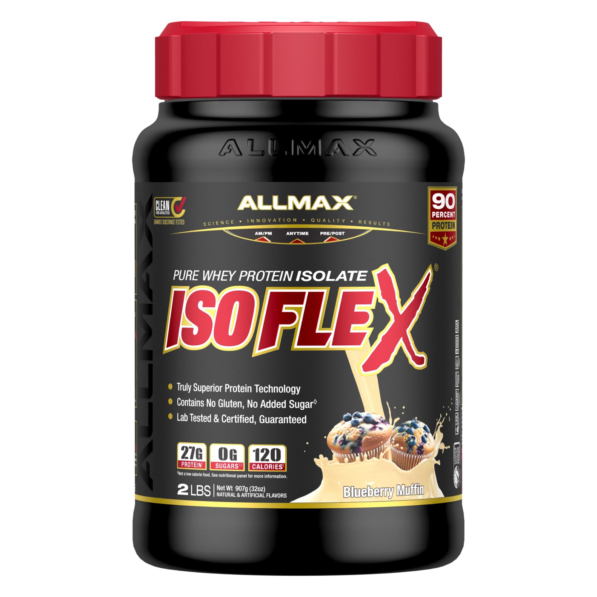 Foto 1 | Muffin De Arándanos Allmax Isoflex Aislado Con Proteína De Suero De Leche, 2 Libras - Venta Internacional.
