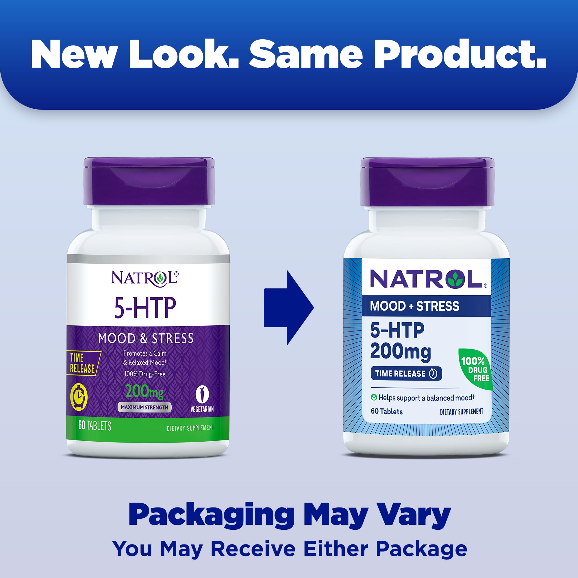Foto 3 pulgar | Suplemento Natrol 5-htp Dietético De 200 Mg, 60 Tabletas, 60 Días - Venta Internacional.