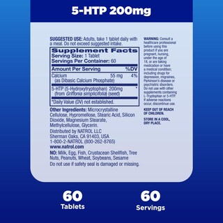 Foto 5 | Suplemento Natrol 5-htp Dietético De 200 Mg, 60 Tabletas, 60 Días - Venta Internacional.