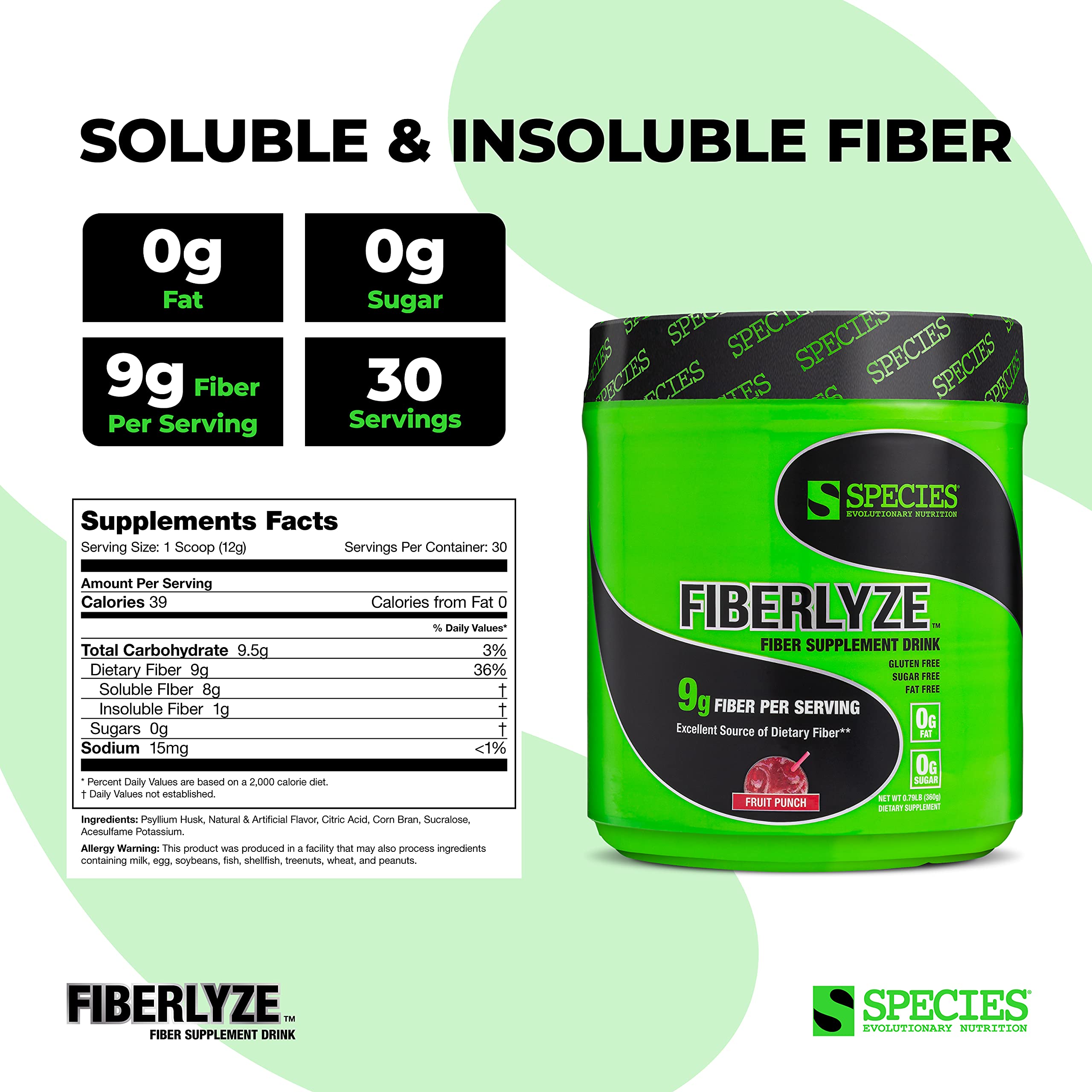 Foto 4 pulgar | Suplemento De Fibra Species Nutrition Fiberlyze Fruit Punch - Venta Internacional.