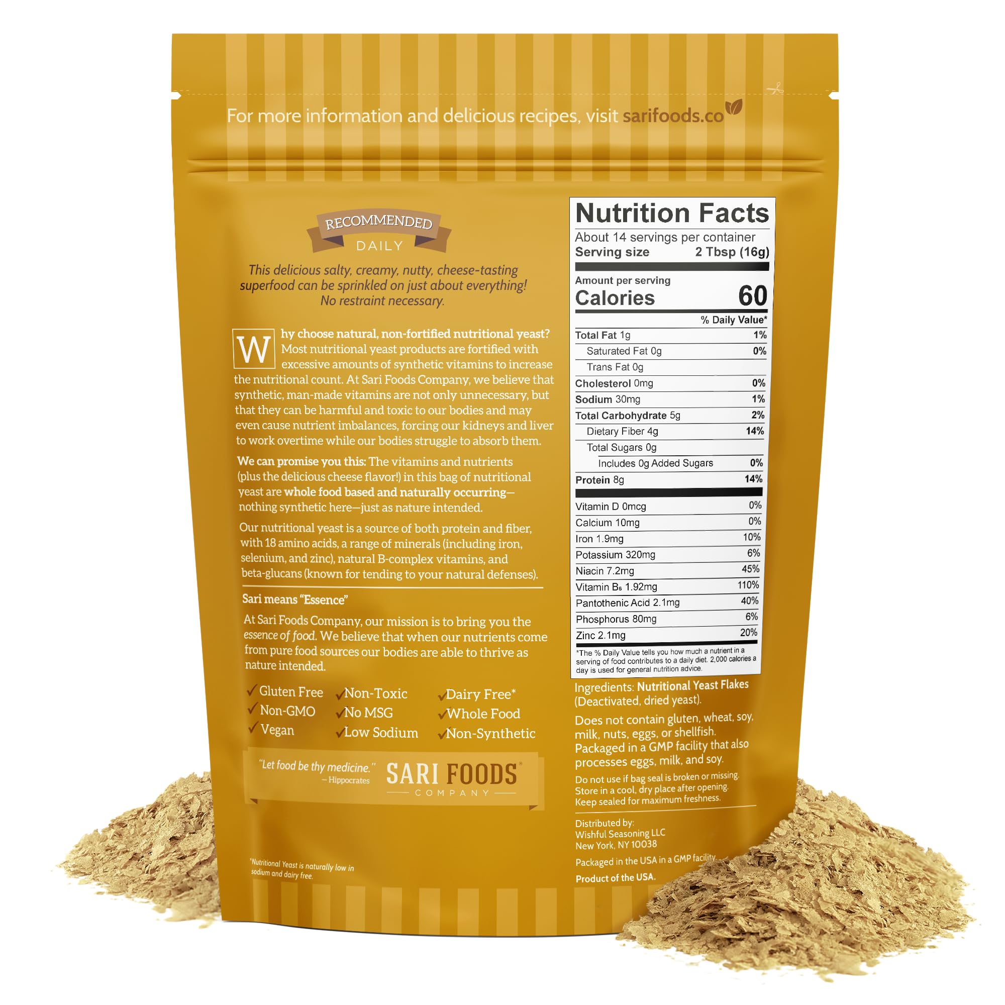 Foto 5 pulgar | Alimentos Nutritivos Para Sari En Hojuelas De Levadura, No Fortificados, 700 Ml - Venta Internacional.