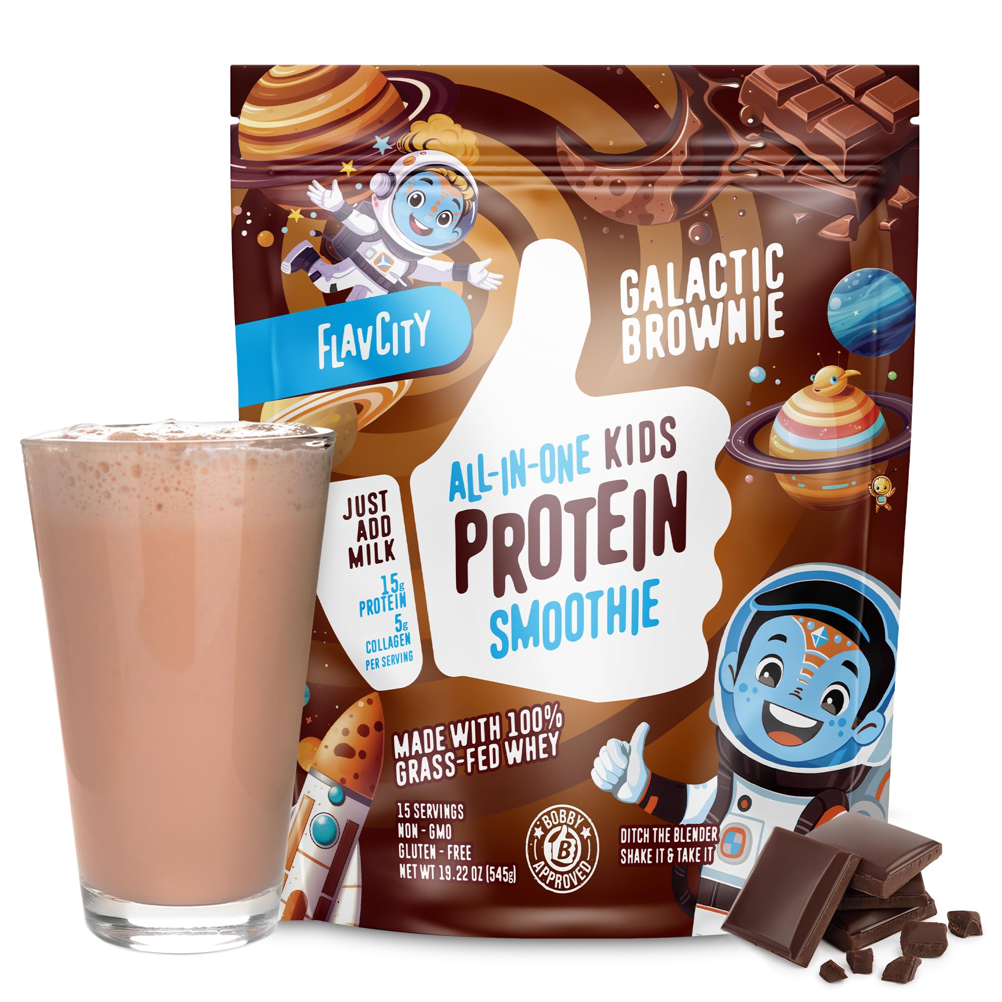 Foto 2 pulgar | Batido Proteico Flavcity Todo En Uno Para Niños Galactic Brownie - Venta Internacional.