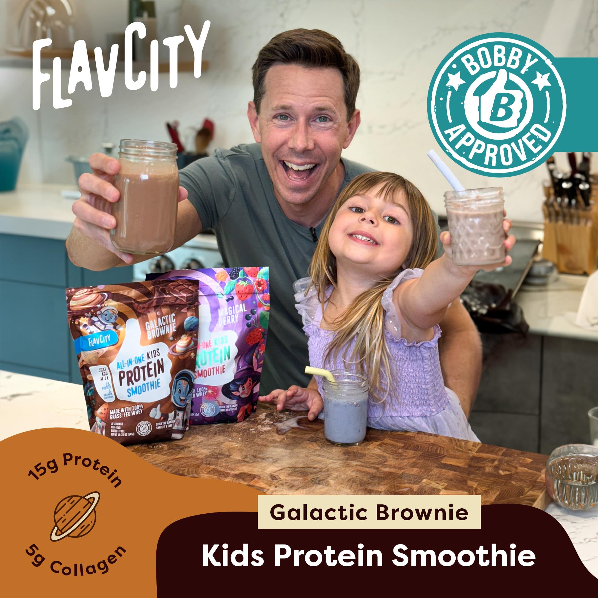Foto 3 pulgar | Batido Proteico Flavcity Todo En Uno Para Niños Galactic Brownie - Venta Internacional.