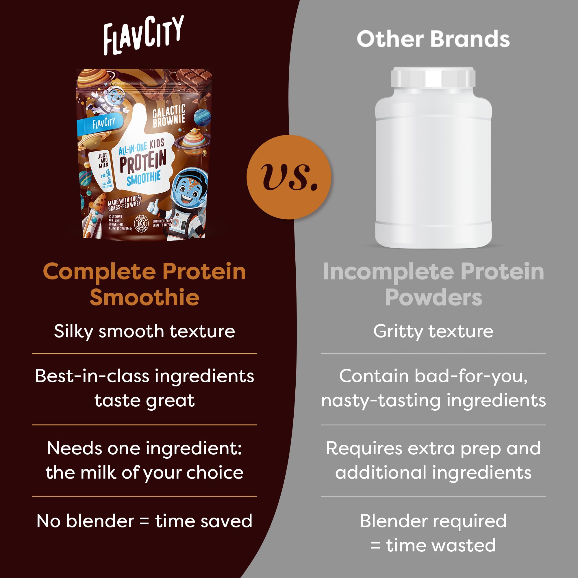 Foto 5 | Batido Proteico Flavcity Todo En Uno Para Niños Galactic Brownie - Venta Internacional.