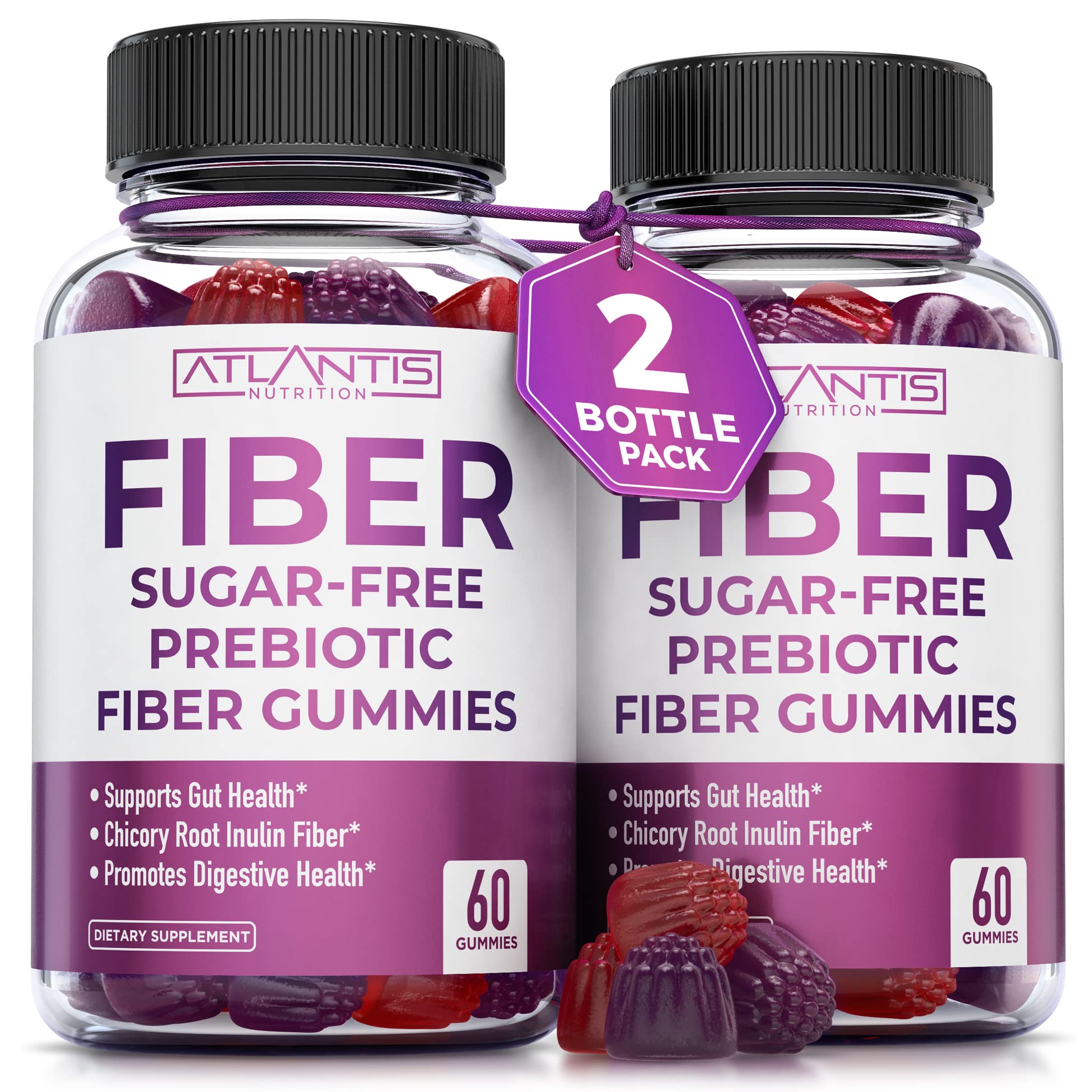 Foto 2 pulgar | Paquete De 2 Gomitas De Fibra Atlantis Nutrition Con Suplemento De Fibra - Venta Internacional.