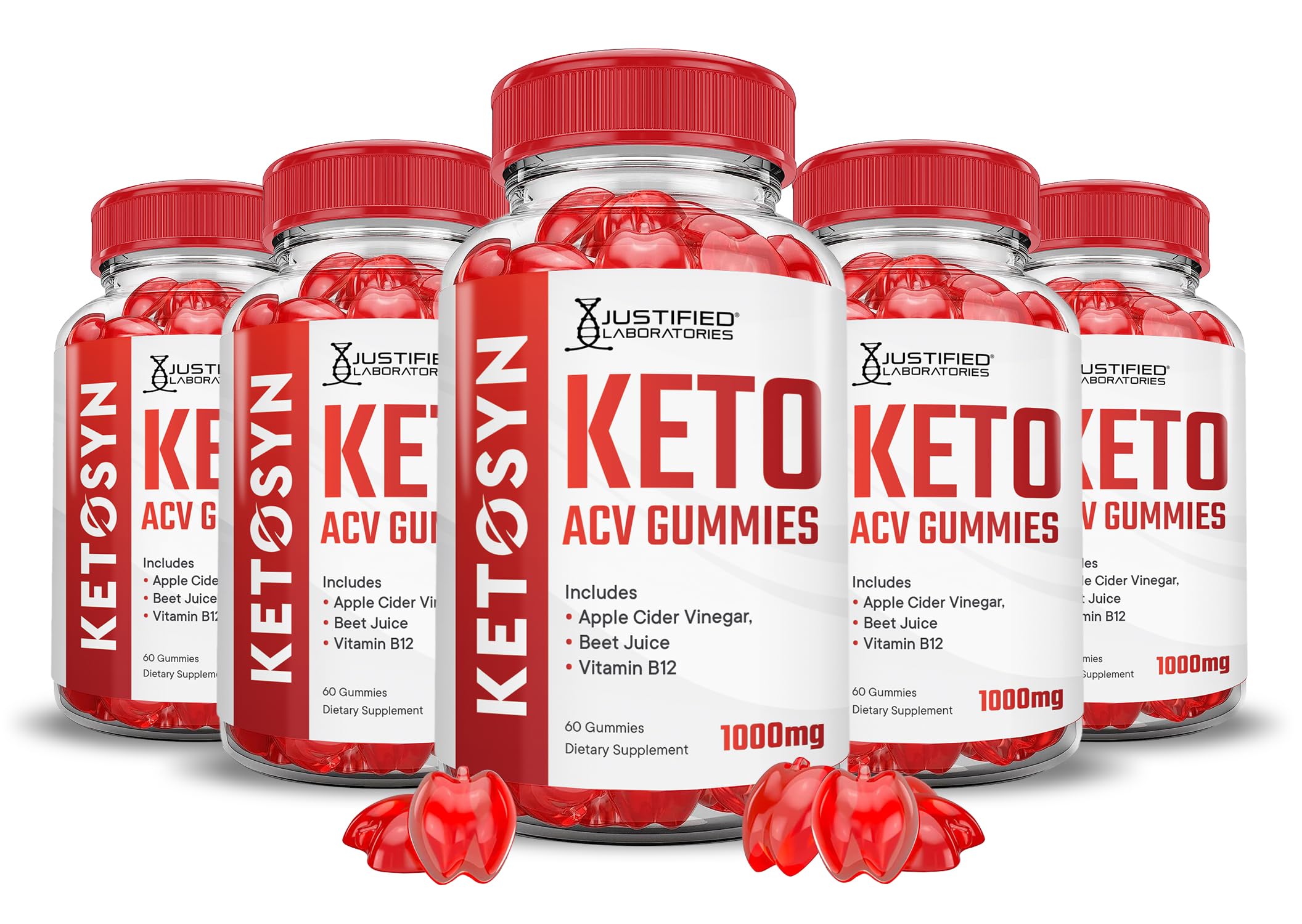 Foto 2 pulgar | Gomitas Ketosyn Keto Acv De 1000 Mg Con Granada Y Remolacha (paquete De 5) - Venta Internacional.