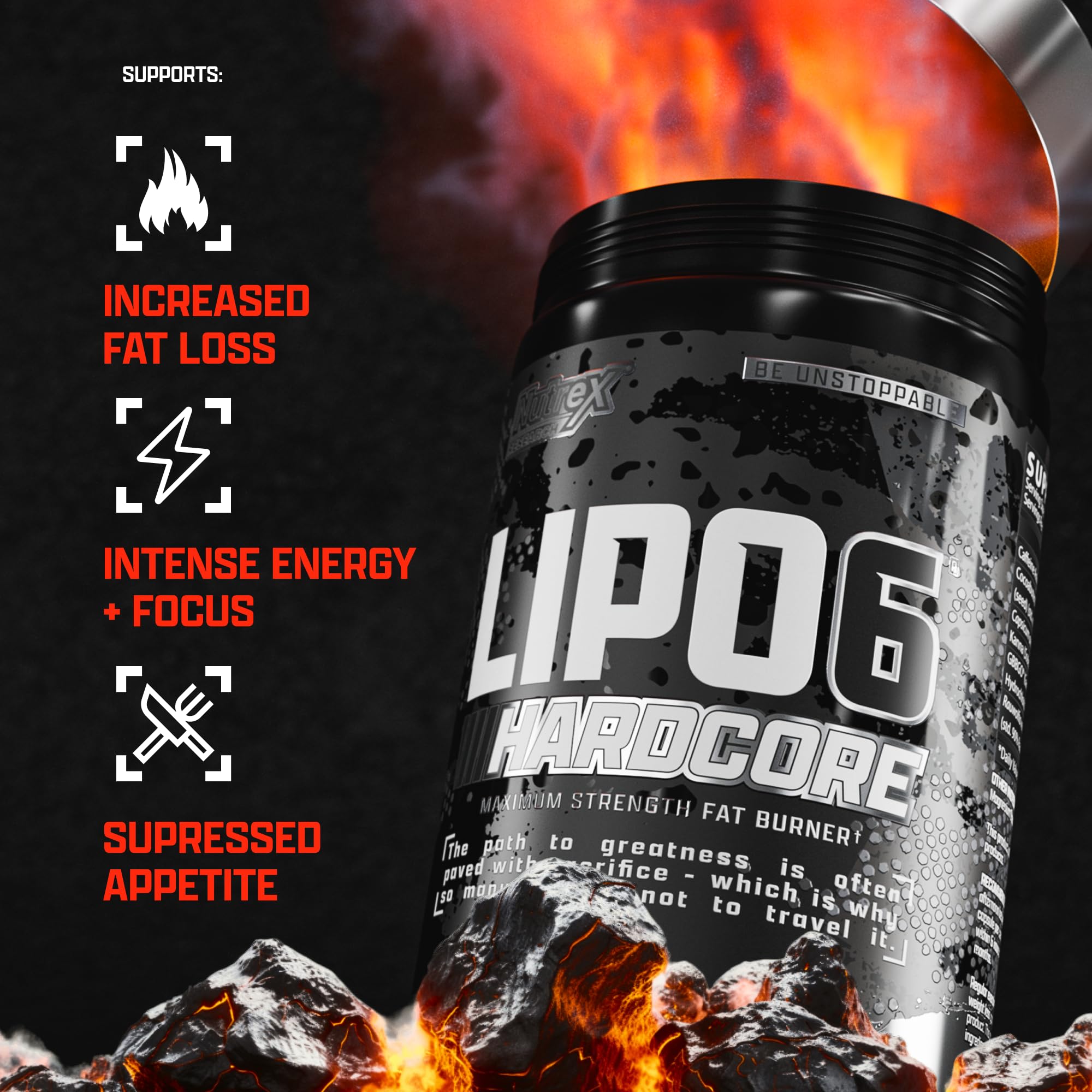 Foto 5 pulgar | Suplemento Nutrex Research Lipo-6 Hardcore 60 Cápsulas - Venta Internacional.