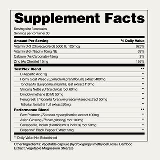 Foto 6 | Suplemento Snap Testosterone Booster Para Hombres 90 Cápsulas - Venta Internacional.