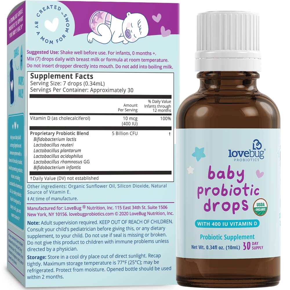 Foto 4 pulgar | Probiótico Lovebug Usda Organic Para Bebés De 0 A 12 Meses, 5 B Cfu - Venta Internacional.