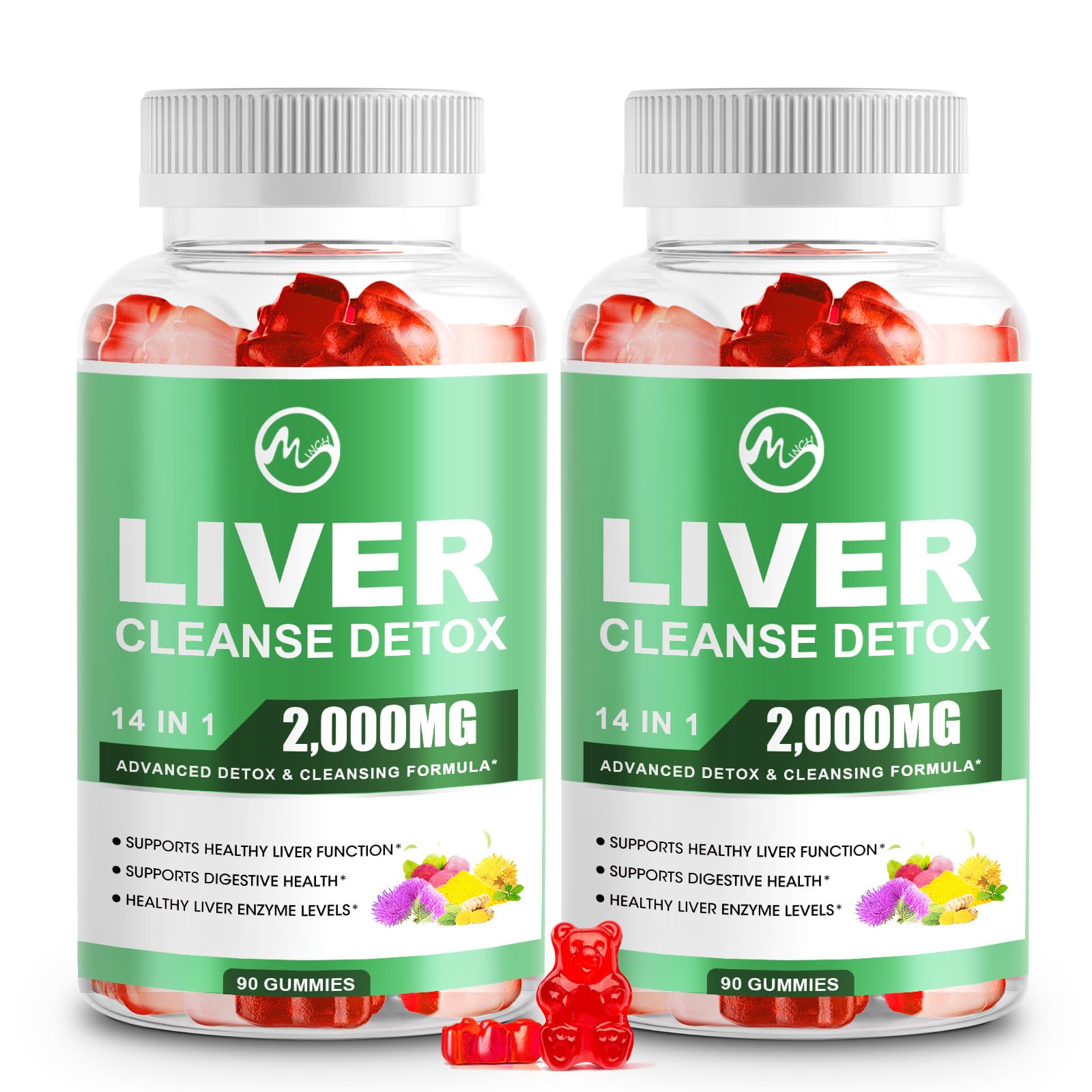 Foto 2 pulgar | Gominolas Liver Cleanse M Inch Detox & Repair, 180 Unidades, Paquete De 2 - Venta Internacional.