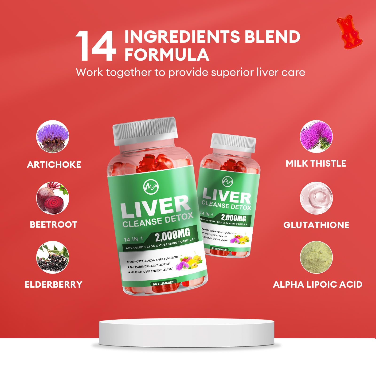 Foto 6 pulgar | Gominolas Liver Cleanse M Inch Detox & Repair, 180 Unidades, Paquete De 2 - Venta Internacional.