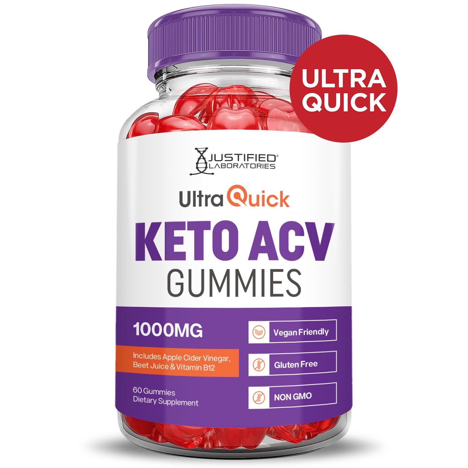 Foto 4 pulgar | Gomitas Ultra Quick Keto Acv De 1000 Mg De Vinagre De Sidra De Manzana (paquete De 3) - Venta Internacional.