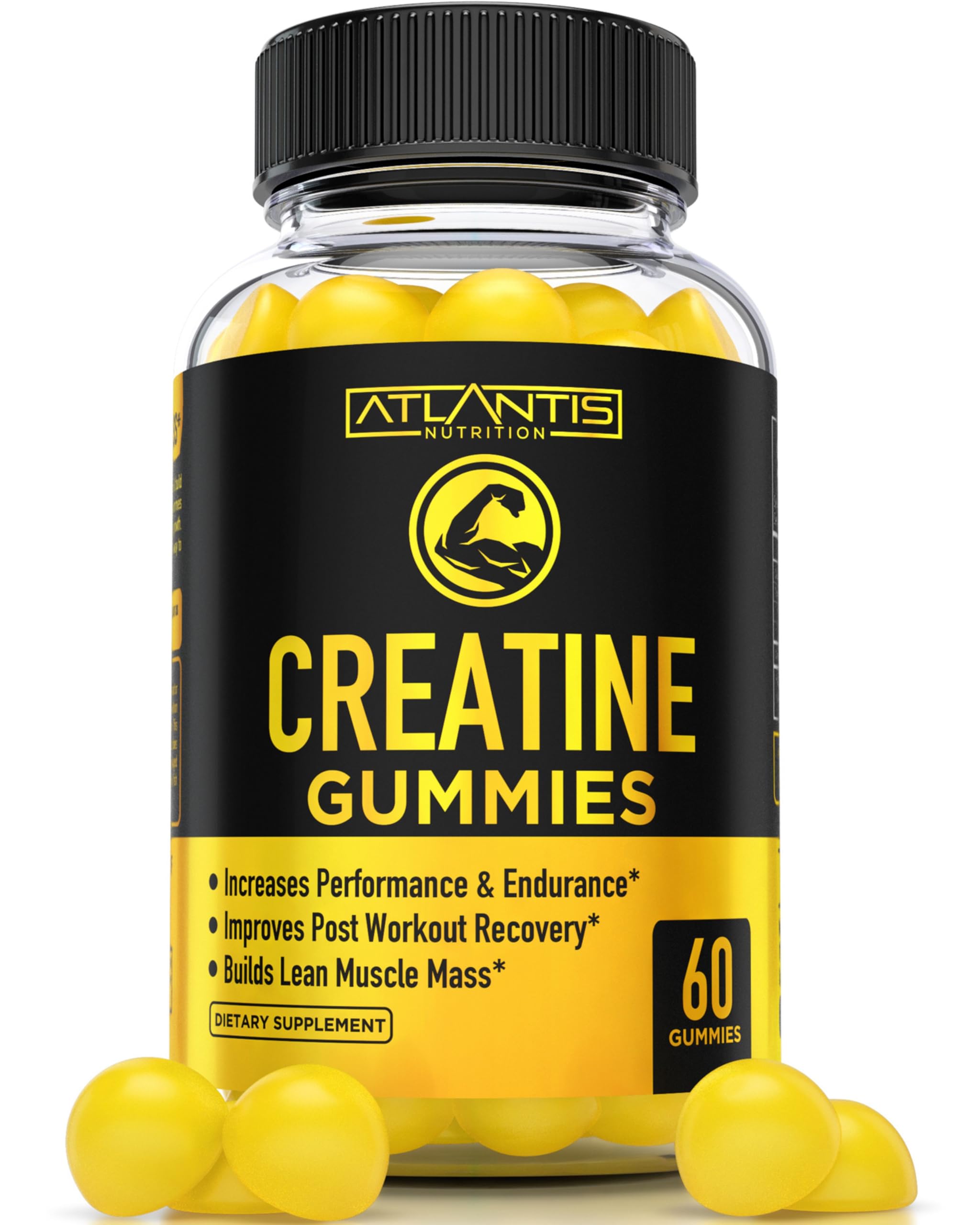 Foto 2 pulgar | Gomitas De Monohidrato De Creatina Atlantis Nutrition 60 Gomitas - Venta Internacional.