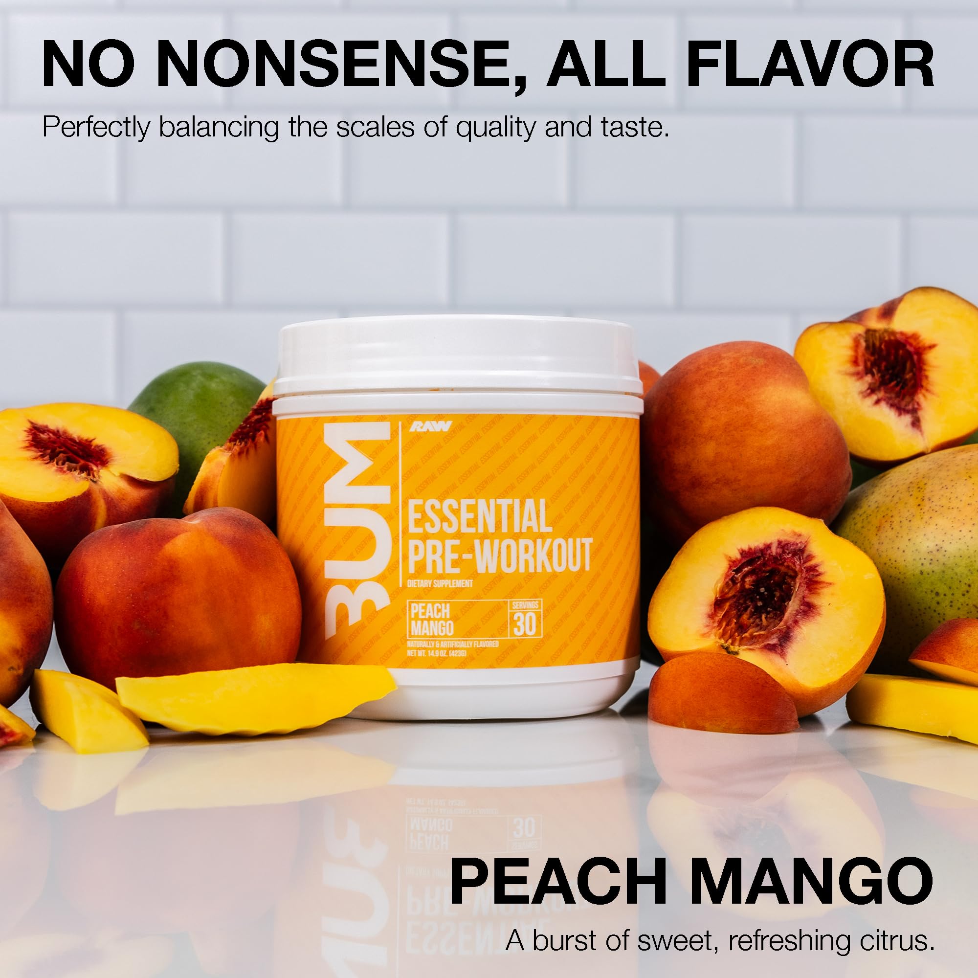 Foto 4 pulgar | Polvo De Preentrenamiento Raw Essential Pre Chris Bumstead Peach Mango - Venta Internacional.