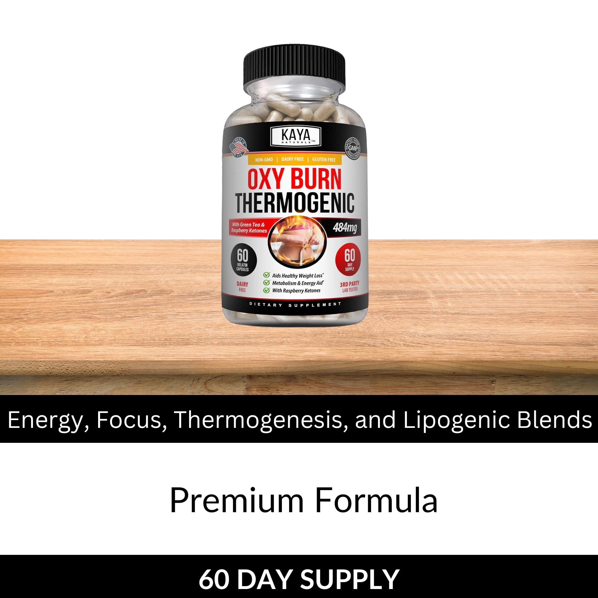 Foto 6 pulgar | Supreme Fat Burner Kaya Naturals Oxy Burn 60 Píldoras - Venta Internacional.