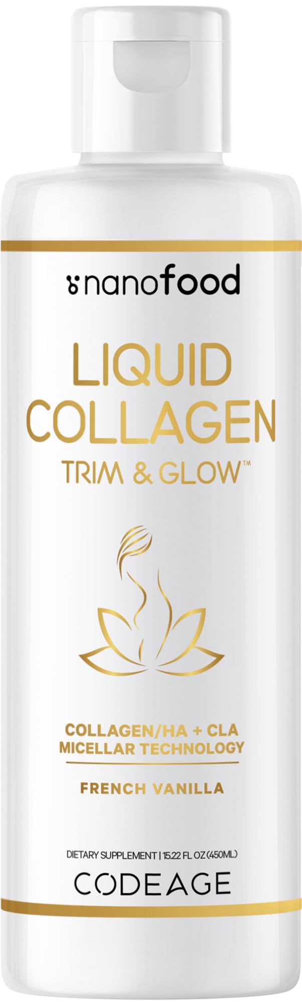 Foto 2 pulgar | Suplemento Codeage Liquid Colágeno Vainilla 450 Ml Con Cla Y Ha - Venta Internacional.