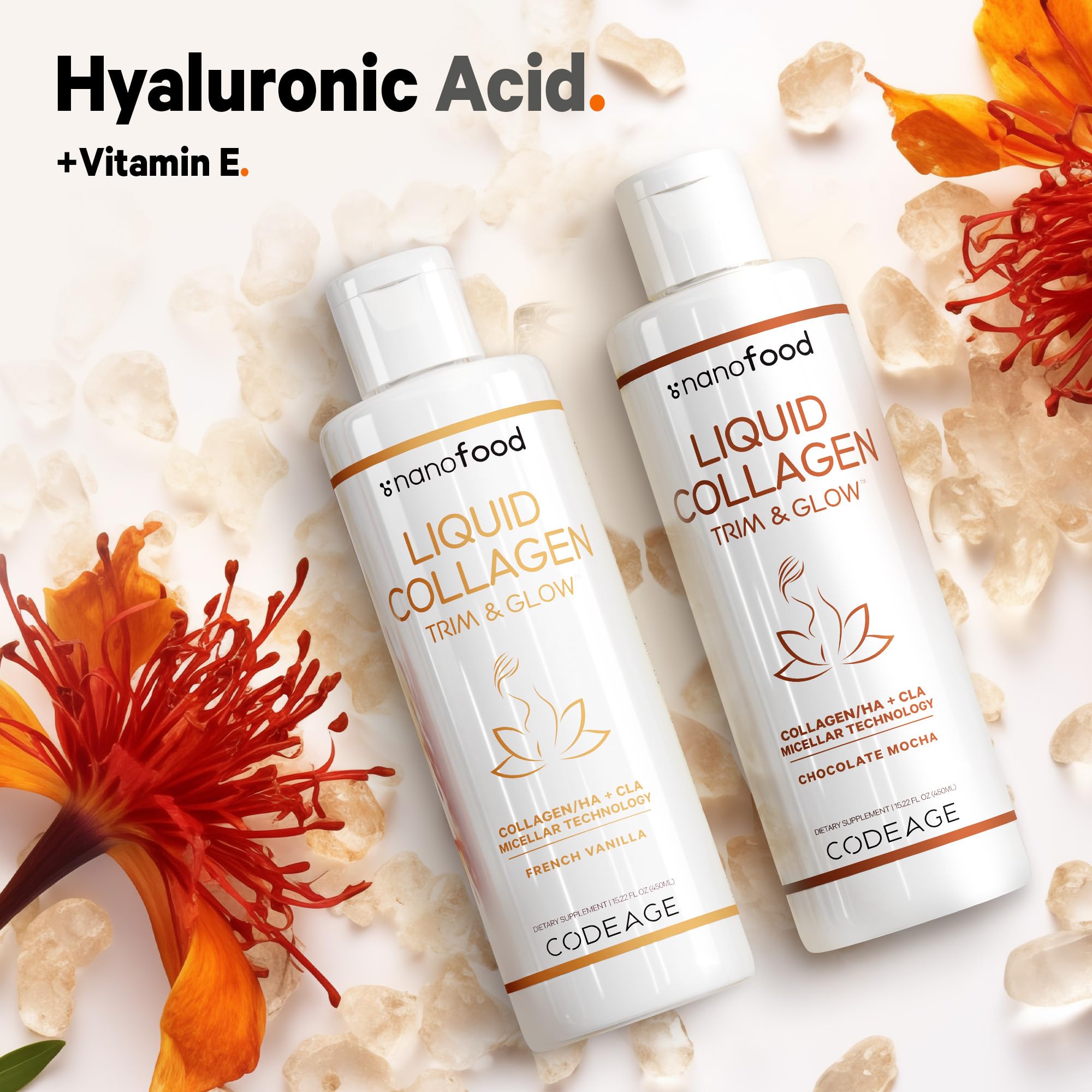 Foto 6 pulgar | Suplemento Codeage Liquid Colágeno Vainilla 450 Ml Con Cla Y Ha - Venta Internacional.