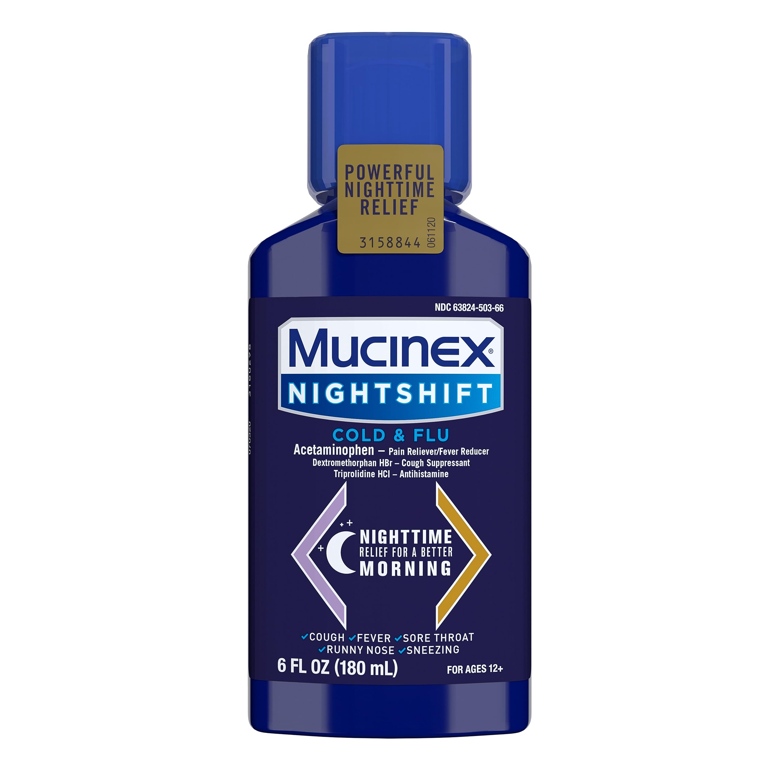 Foto 2 pulgar | Líquido Medicine Mucinex Nightshift Para Resfríos Y Gripe, 177 Ml, Paquete De 1 - Venta Internacional.