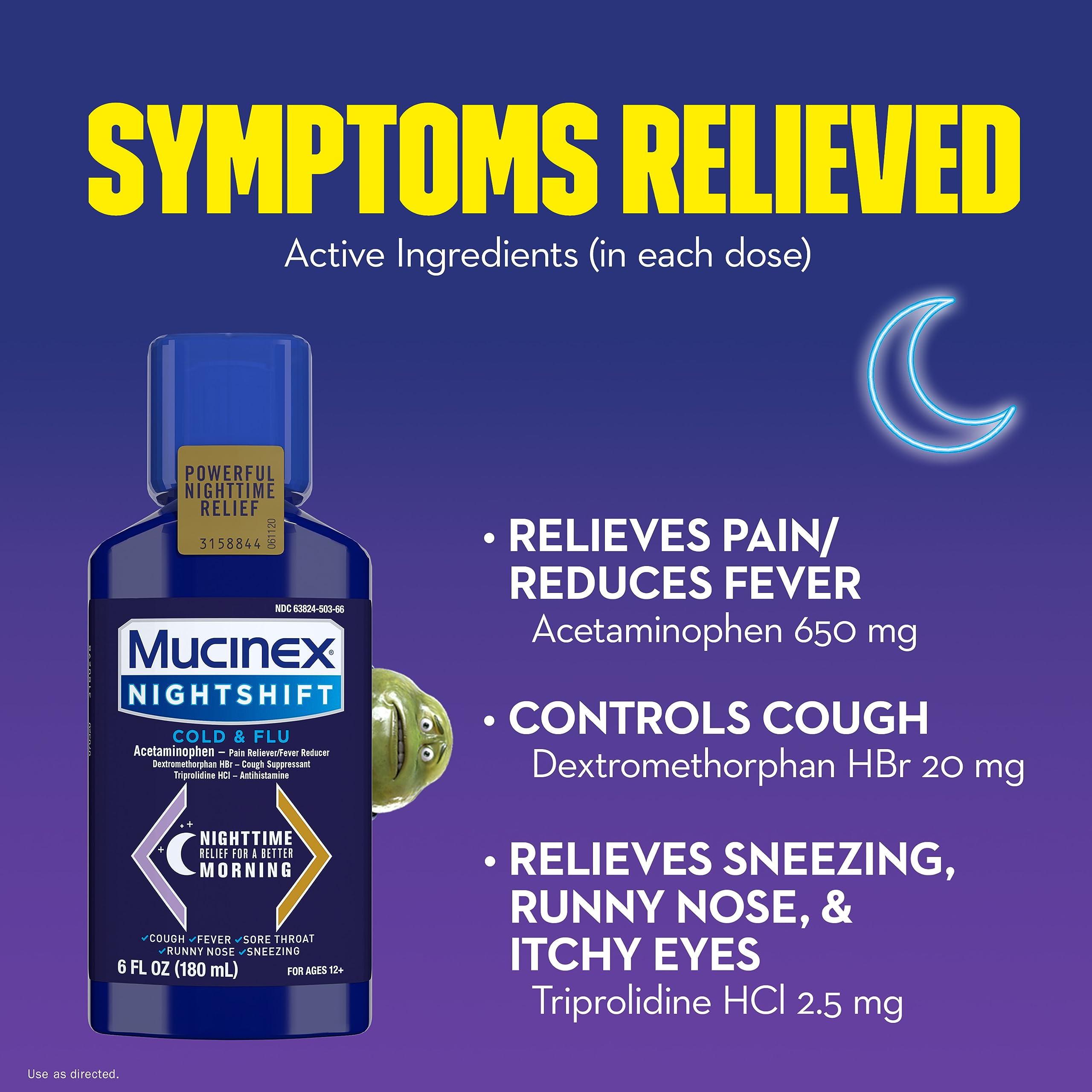 Foto 5 pulgar | Líquido Medicine Mucinex Nightshift Para Resfríos Y Gripe, 177 Ml, Paquete De 1 - Venta Internacional.