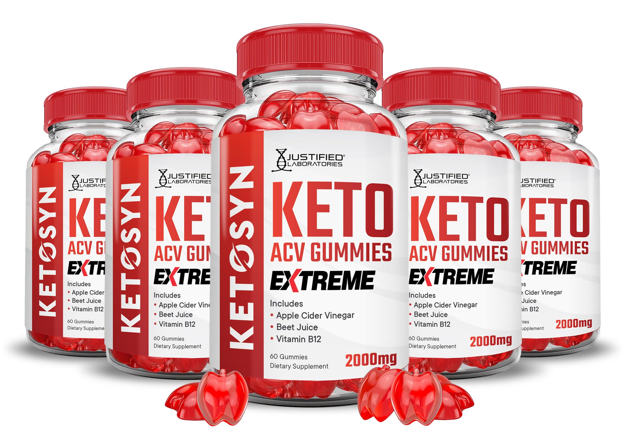 Foto 2 pulgar | Gominolas Ketosyn Keto Acv Extreme 2000 Mg Con Vitamina B12 300 Unidades (paquete De 5 Unidades) - Venta Internacional.