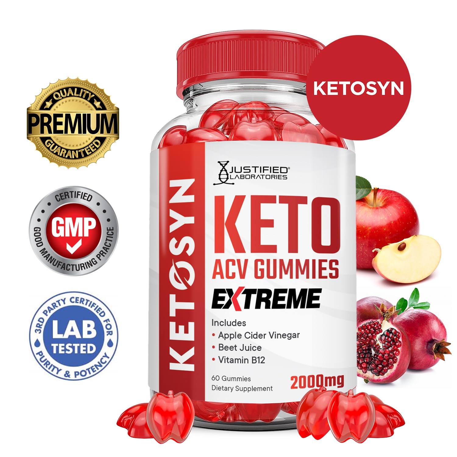 Foto 3 pulgar | Gominolas Ketosyn Keto Acv Extreme 2000 Mg Con Vitamina B12 300 Unidades (paquete De 5 Unidades) - Venta Internacional.