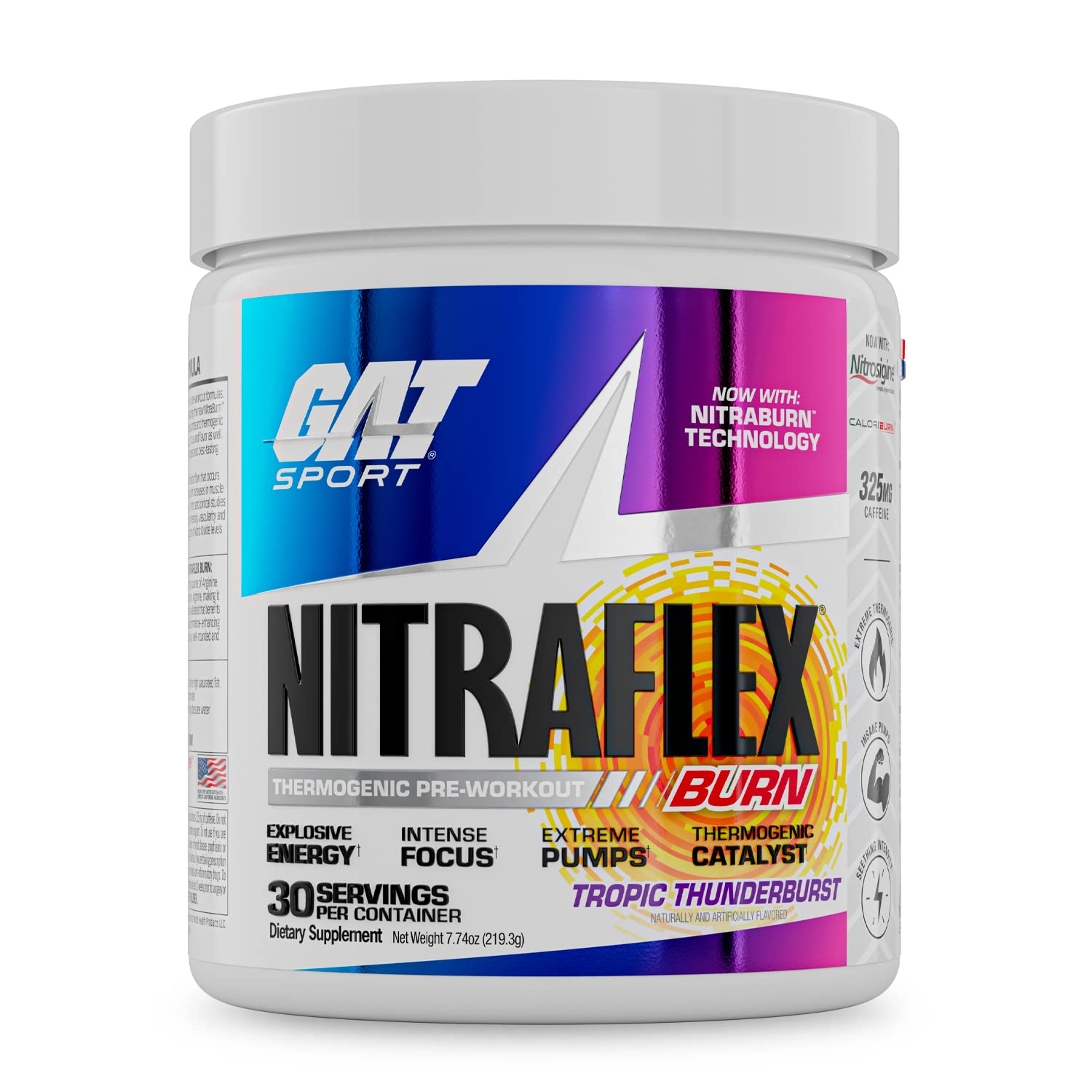 Foto 1 | Polvo Termogénico Para Antes Del Entrenamiento Gat Sport Nitraflex Burn - Venta Internacional.