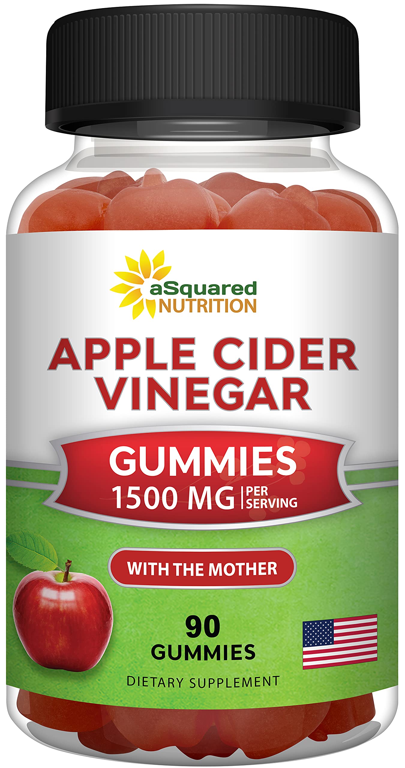 Foto 2 pulgar | Gomitas De Vinagre De Sidra De Manzana Supplement Squared Nutrition 15 - Venta Internacional.