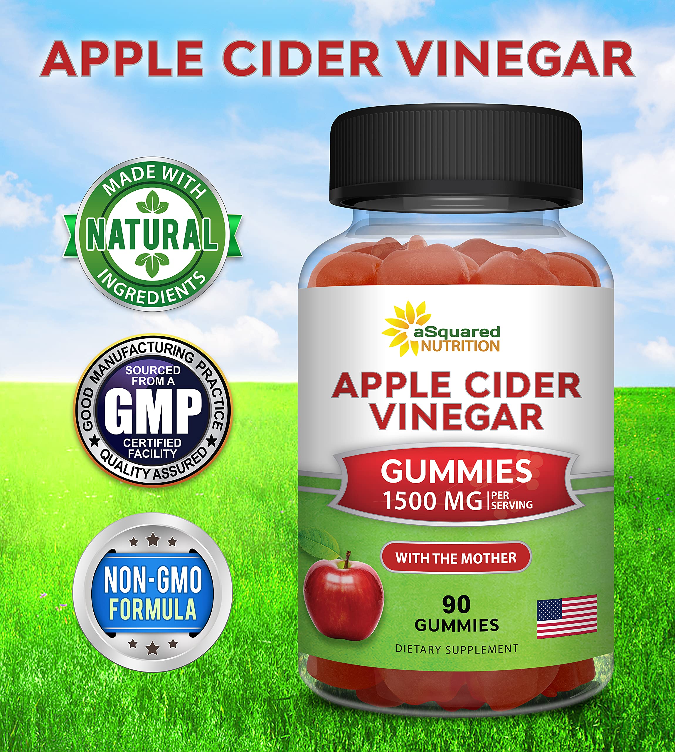 Foto 5 | Gomitas De Vinagre De Sidra De Manzana Supplement Squared Nutrition 15 - Venta Internacional.