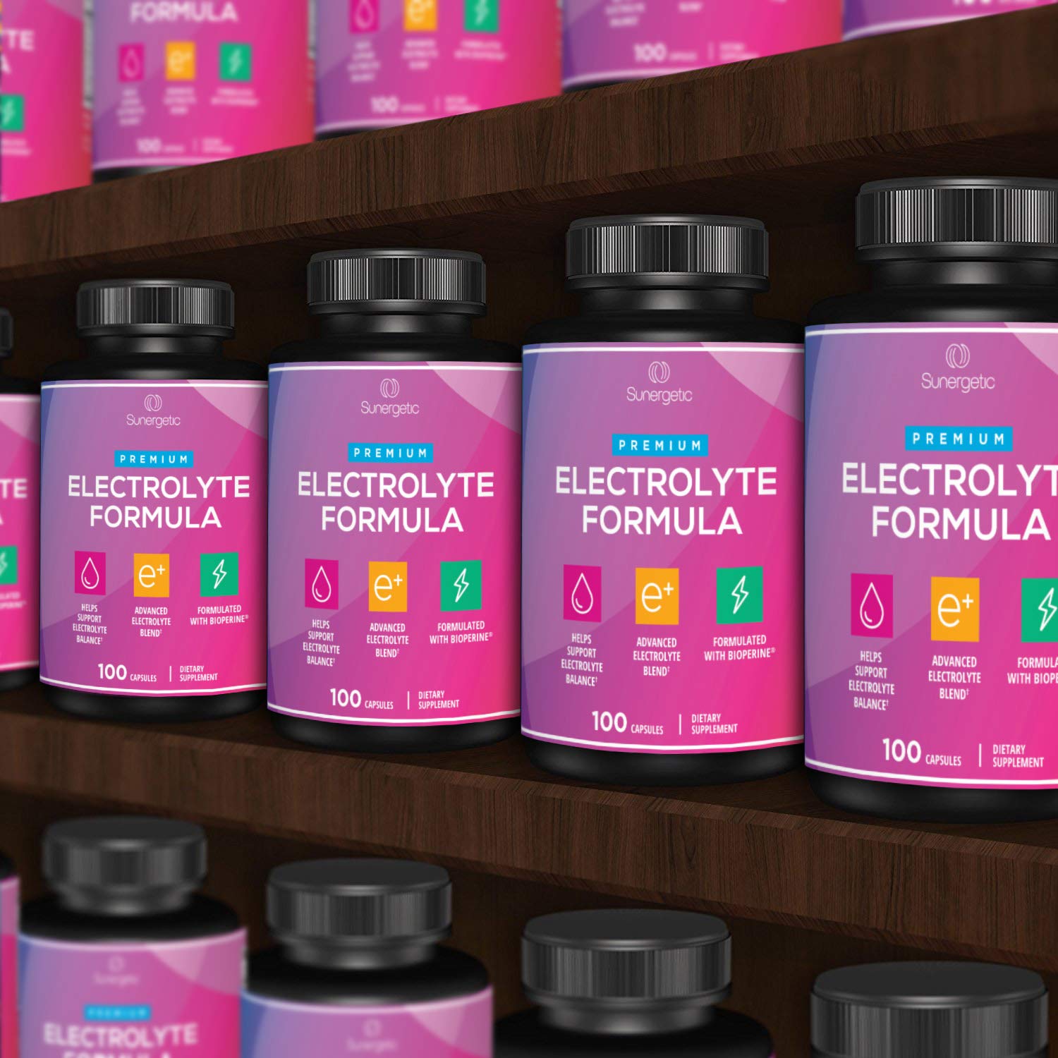 Foto 6 | Cápsulas Electrolíticas Sunergetic Premium 100 Cápsulas - Venta Internacional.