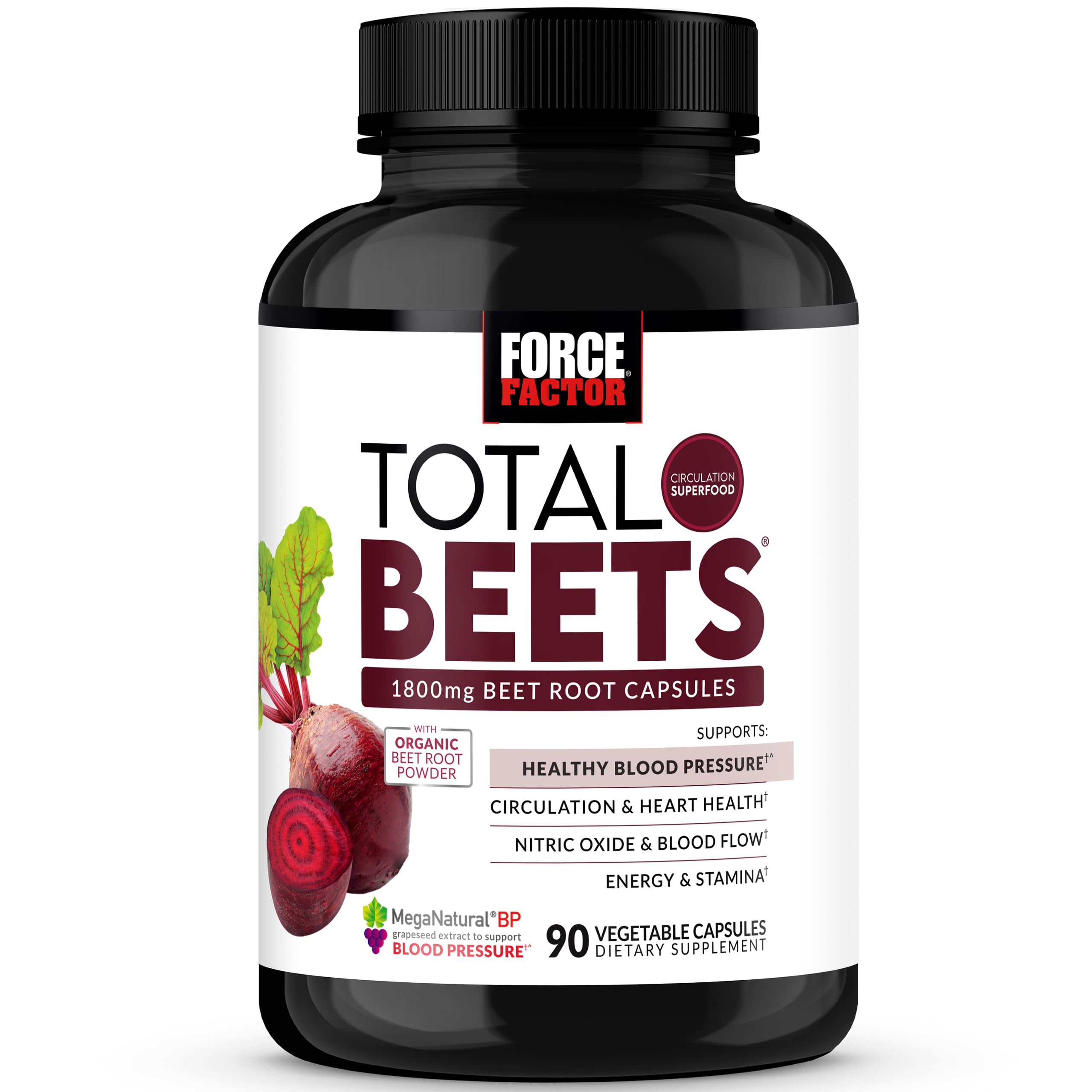 Foto 2 pulgar | Suplemento Force Factor Total Beets Blood Pressure 90 Cápsulas - Venta Internacional.