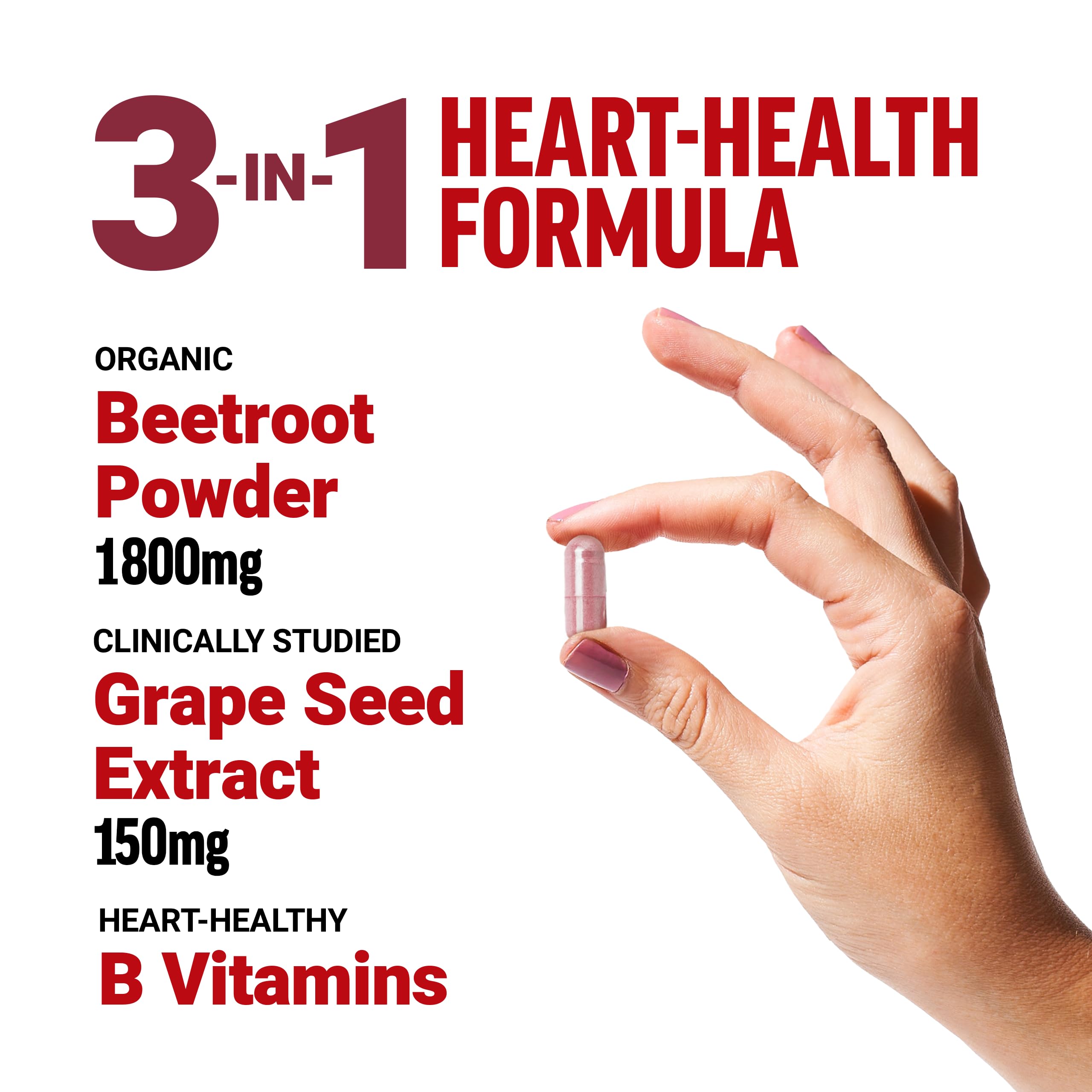 Foto 3 pulgar | Suplemento Force Factor Total Beets Blood Pressure 90 Cápsulas - Venta Internacional.